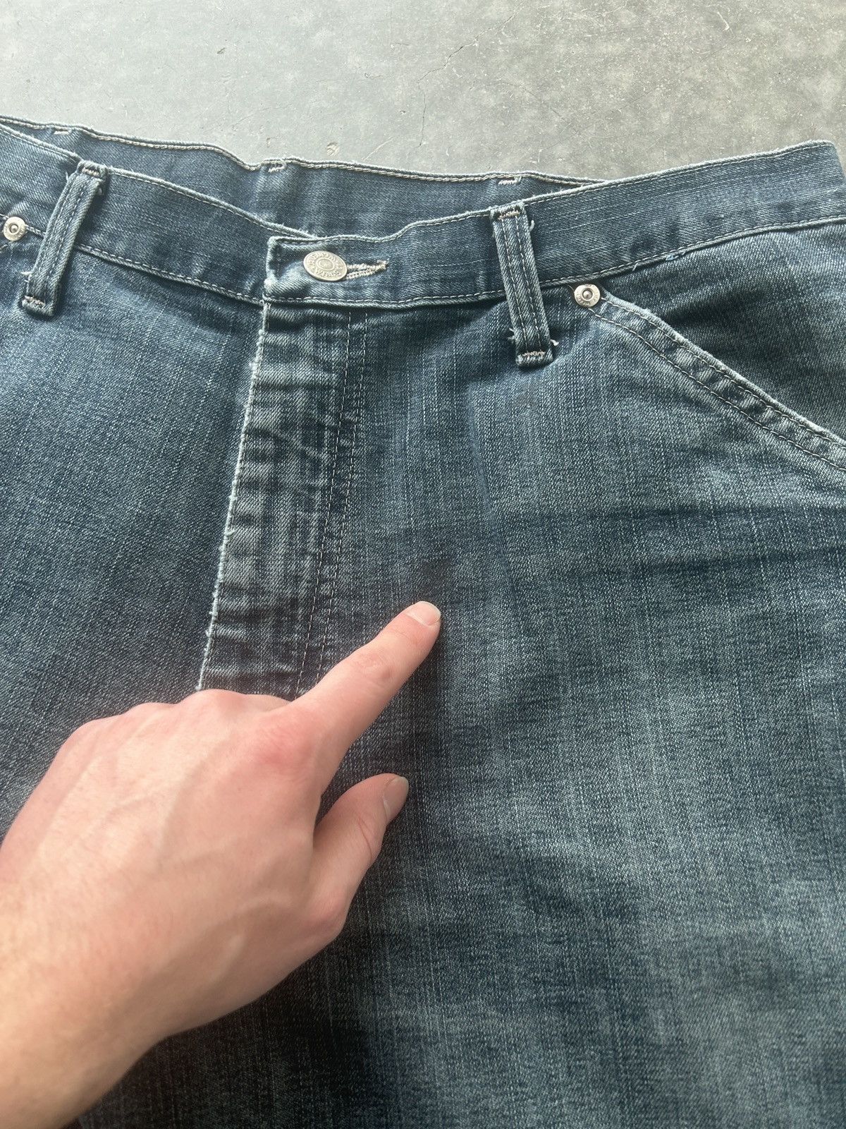 Vintage × Wrangler Vintage Y2K Carhartt Style Carpenter Denim Jeans Baggy Size US 34 / EU 50 - 5 Thumbnail