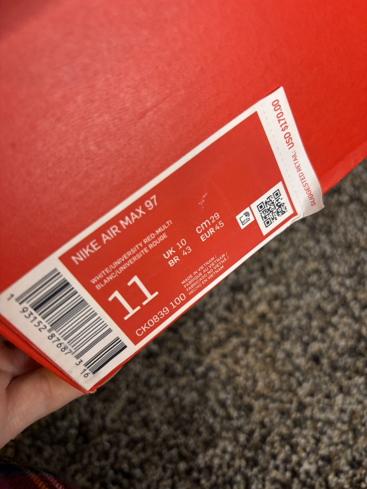 Nike Nike Air Max 97 Tie Dye Chicago Size US 11 / EU 44 - 15 Thumbnail