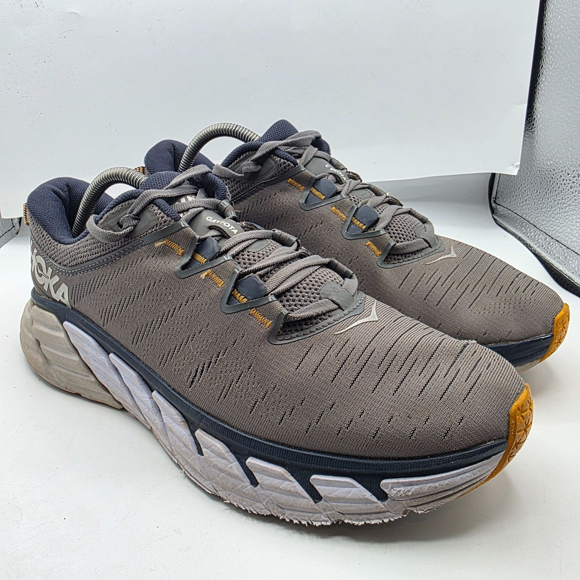 Hoka Hoka One One Gaviota 3 Mens Size 10.5 Gray Yellow Running At Size US 10.5 / EU 43-44 - 1 Thumbnail