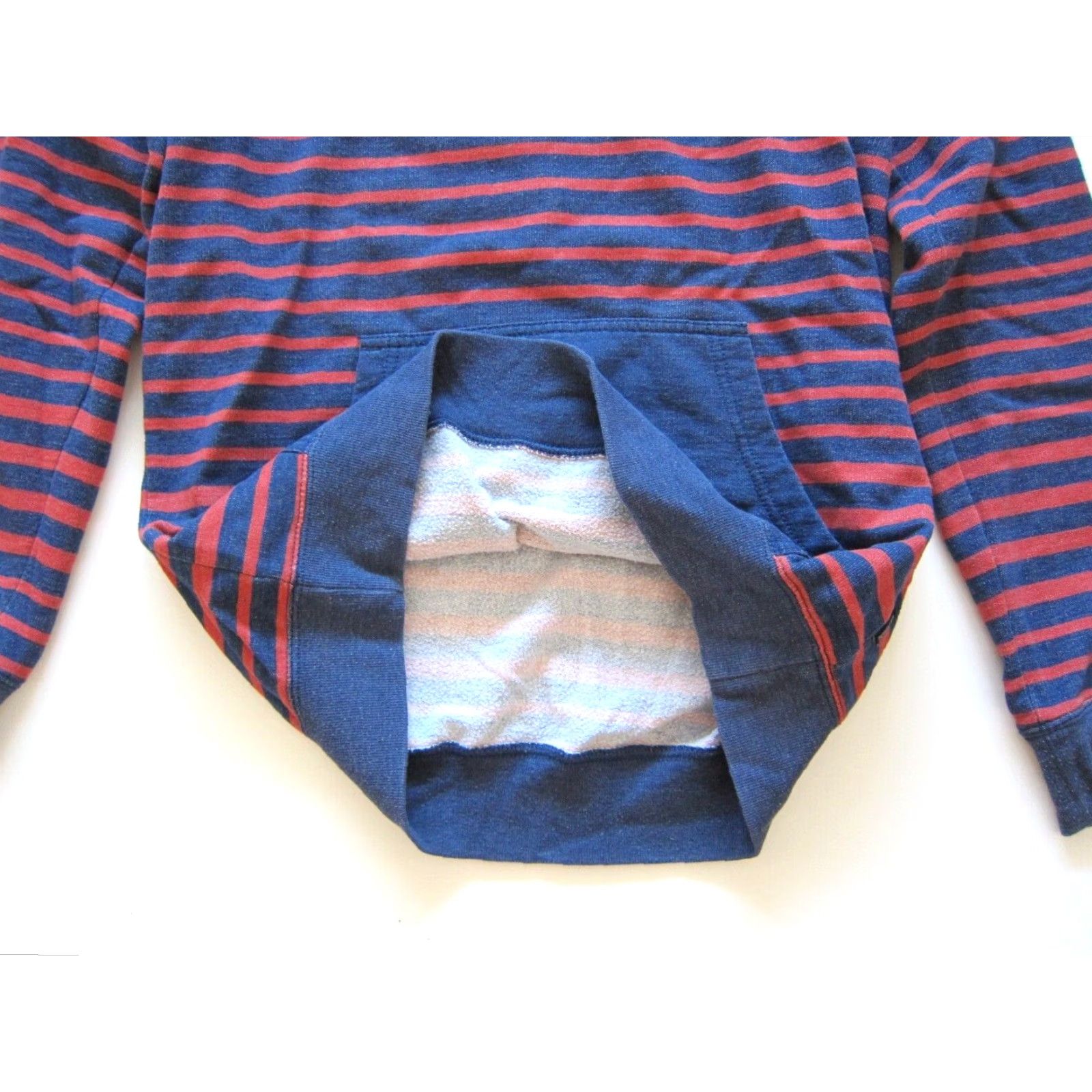 Quiksilver Quiksilver Sweatshirt Pullover Hooded Pocket Blue Red Stripe Men Size Small Size US S / EU 44-46 / 1 - 7 Thumbnail