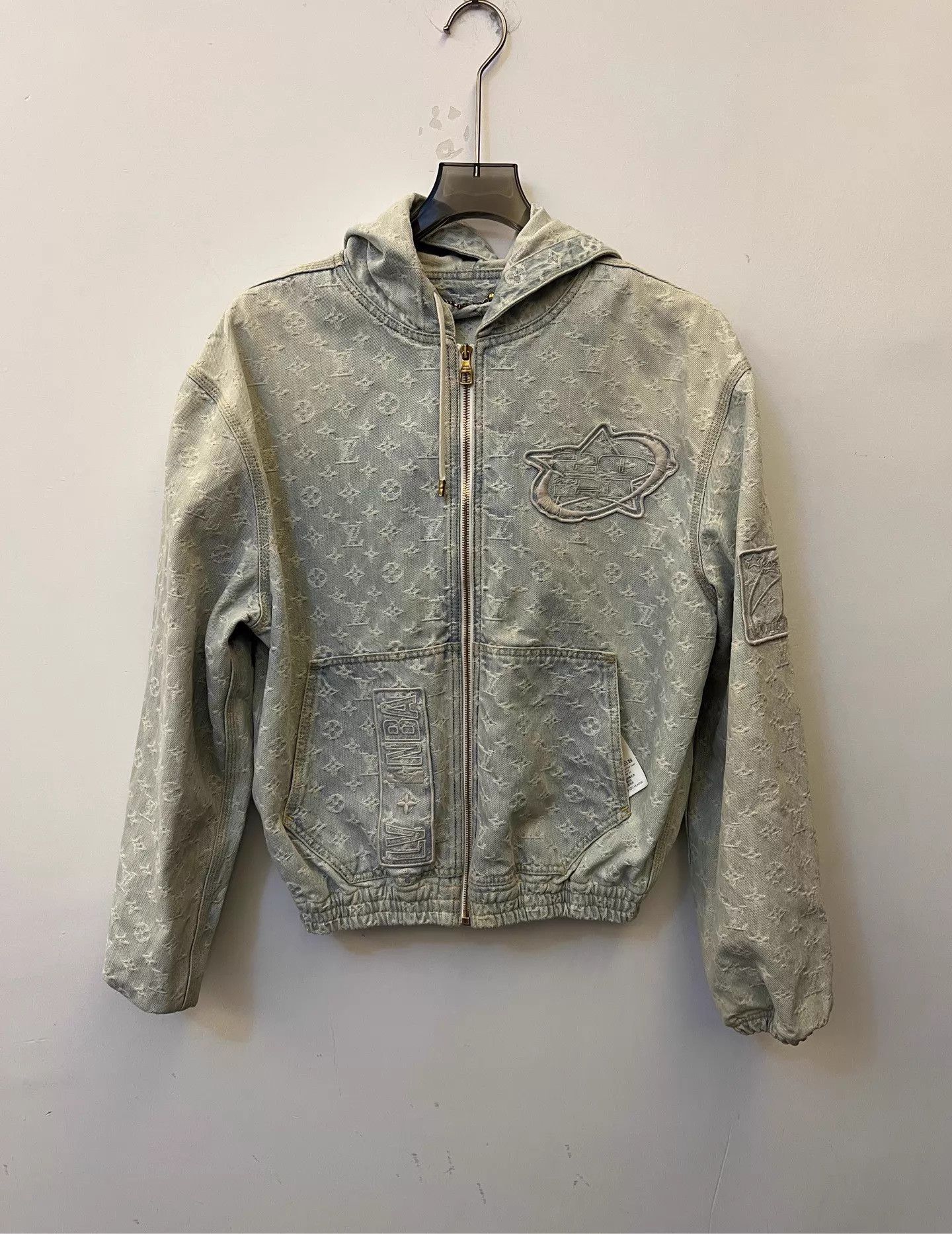 Louis Vuitton × Nigo LOUIS VUITTON NIGO PATCH ZIP DENIM HOODED