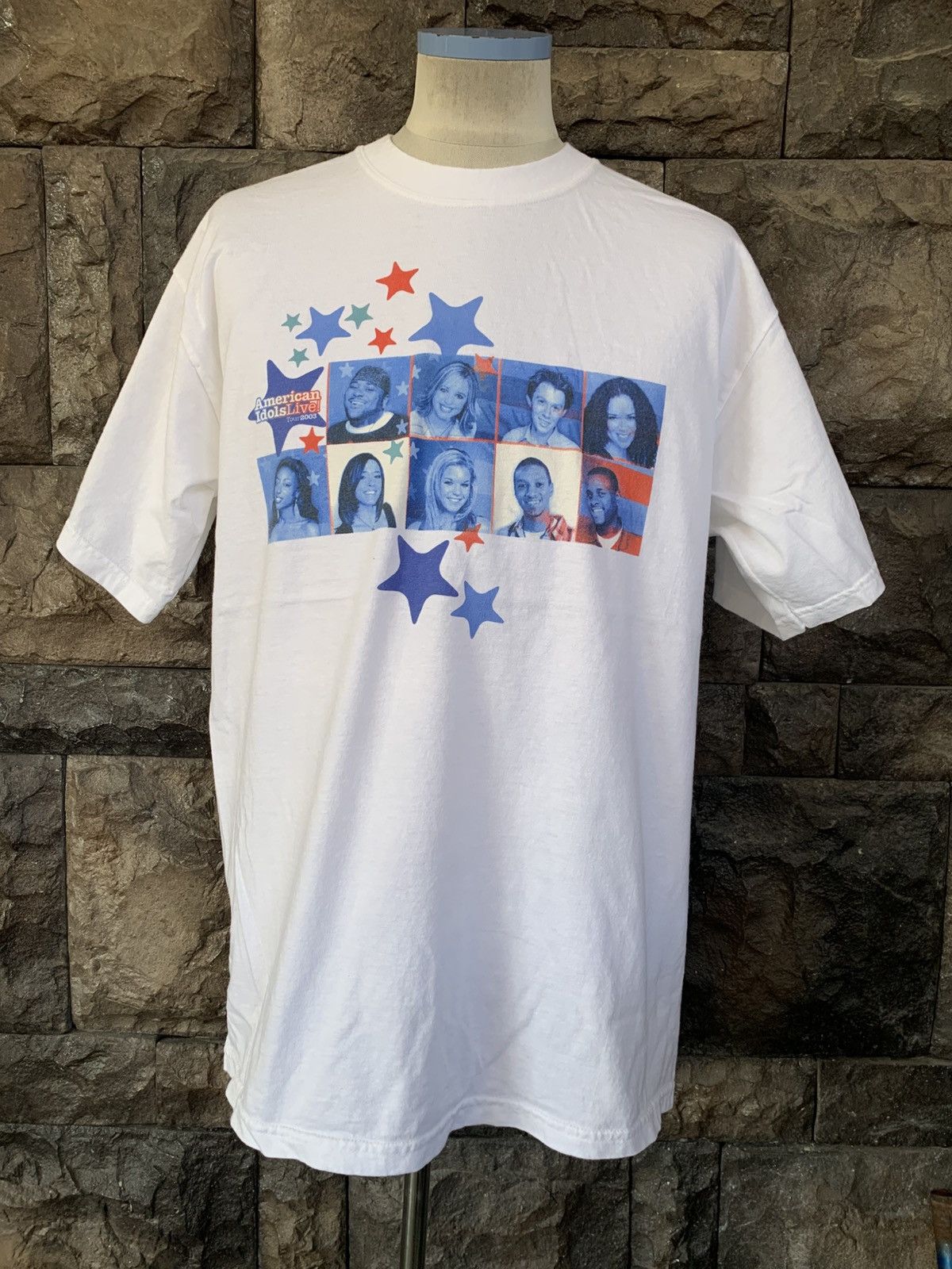 Vintage Vintage 2003 American Idols Live Tour T shirt Size US L / EU 52-54 / 3 - 1 Thumbnail