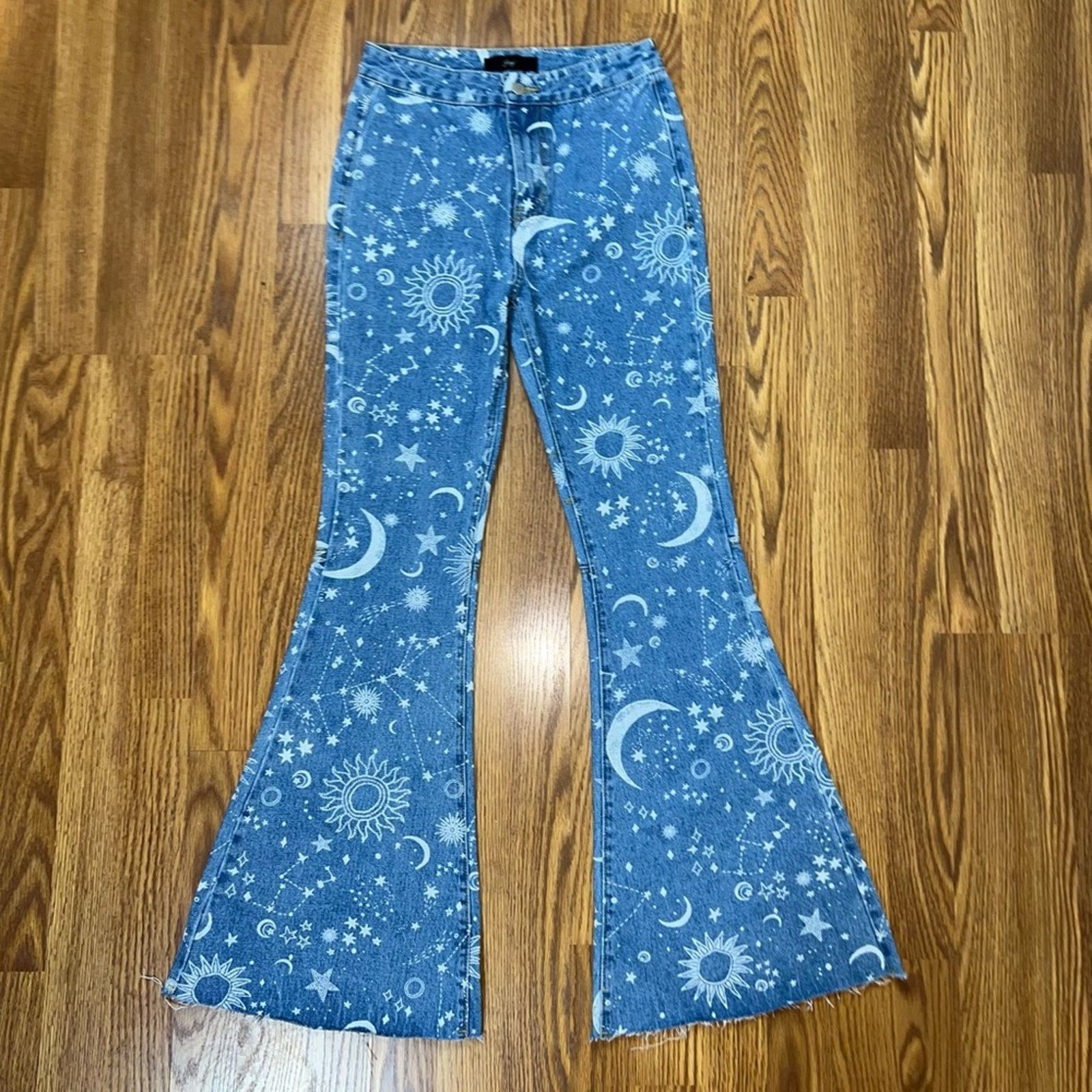 Other Super Cool Juny Celestial Whimsigoth Flare Jeans! Size 28" / US 6 / IT 42 - 5 Thumbnail