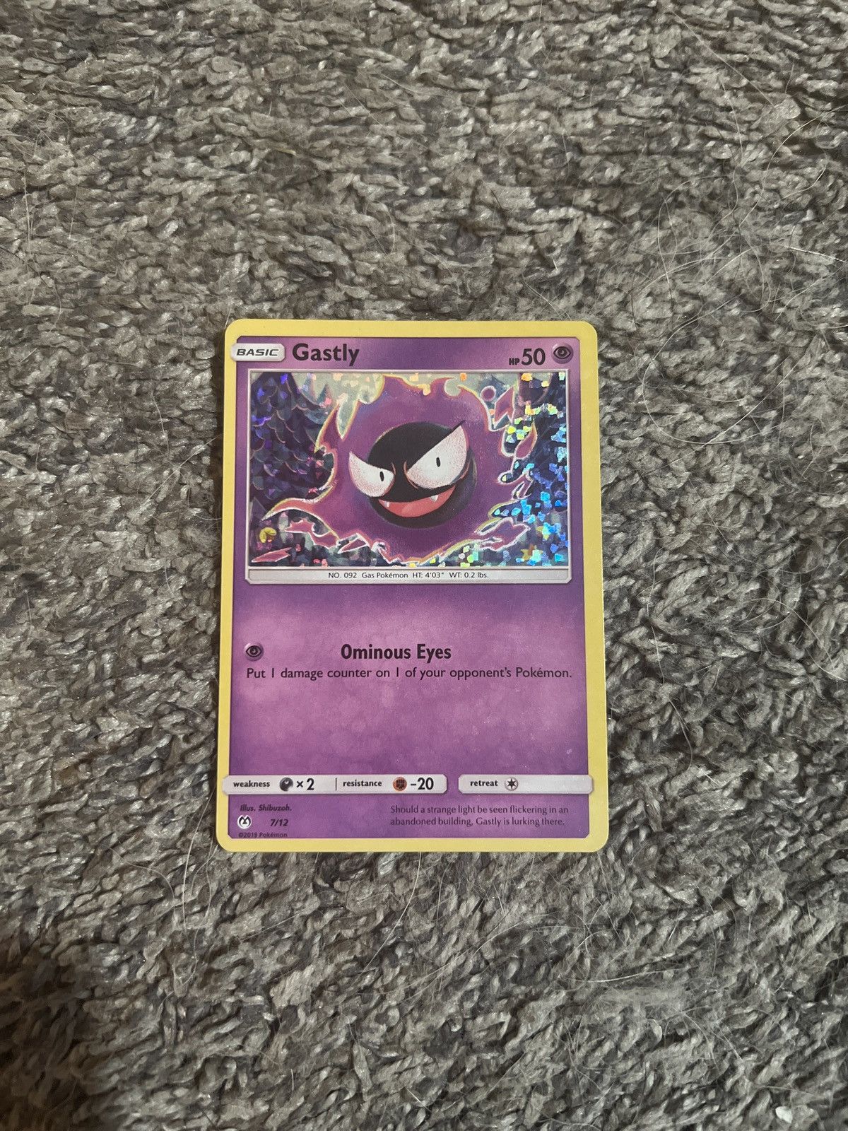 Pokemon 2019 Pokémon Gastly Basic Card Size ONE SIZE - 1 Thumbnail