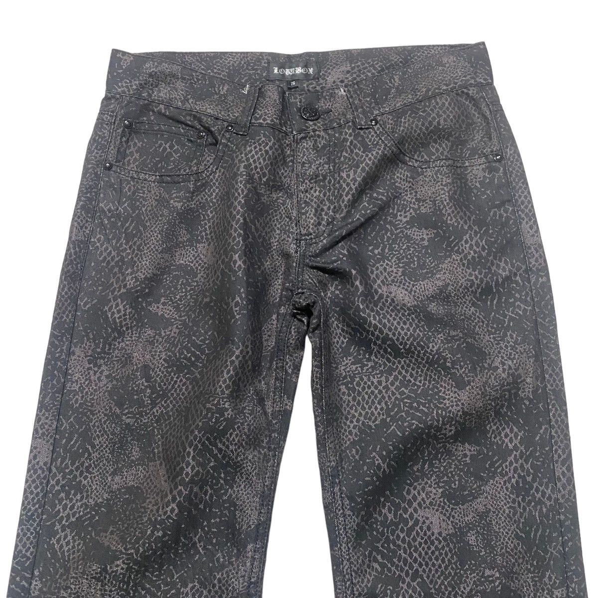 Japanese Brand LOWBOX Snake Pattern Flare Jeans Size US 28 / EU 44 - 3 Thumbnail