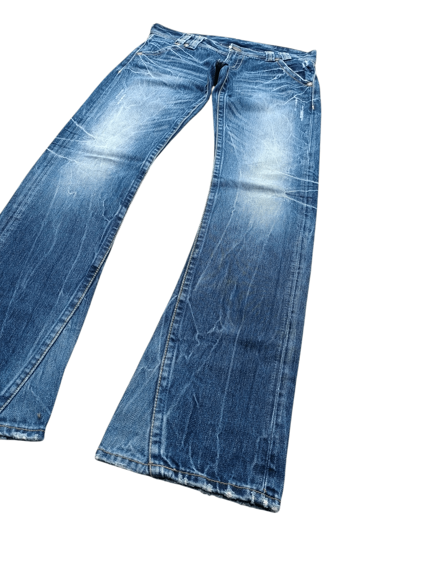 Japanese Brand Japanese Brand Bogart Vulga Whiskers Flare Jeans Size US 32 / EU 48 - 1 Thumbnail