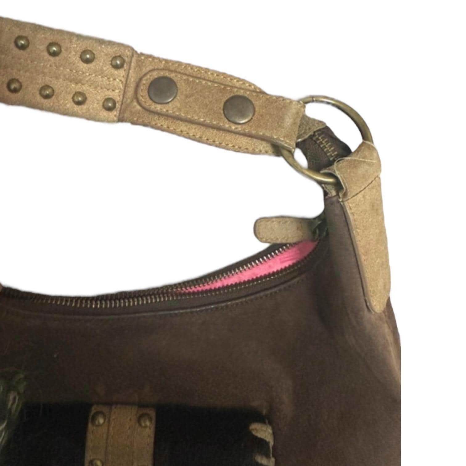 Roberto Cavalli The Cavalli Suede Large Shoulder Bag Size ONE SIZE - 7 Thumbnail