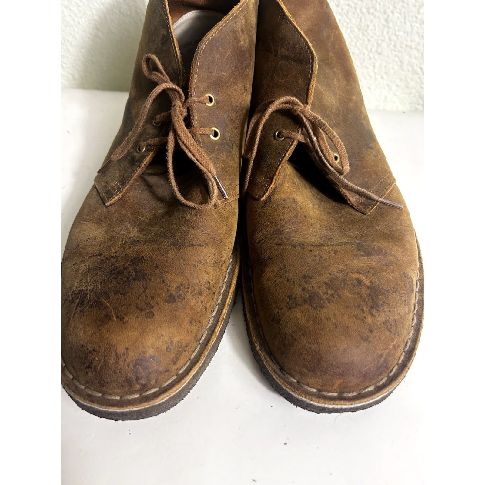Clarks Clarks Desert Boot Mens 10.5 Ankle Boot Lace Up Leather Brown Bodied Desert Shoe Mens Brown 10.5 Lace Up Leather Desert Boot Shoes Mens Size US 11 / EU 44 - 6 Thumbnail