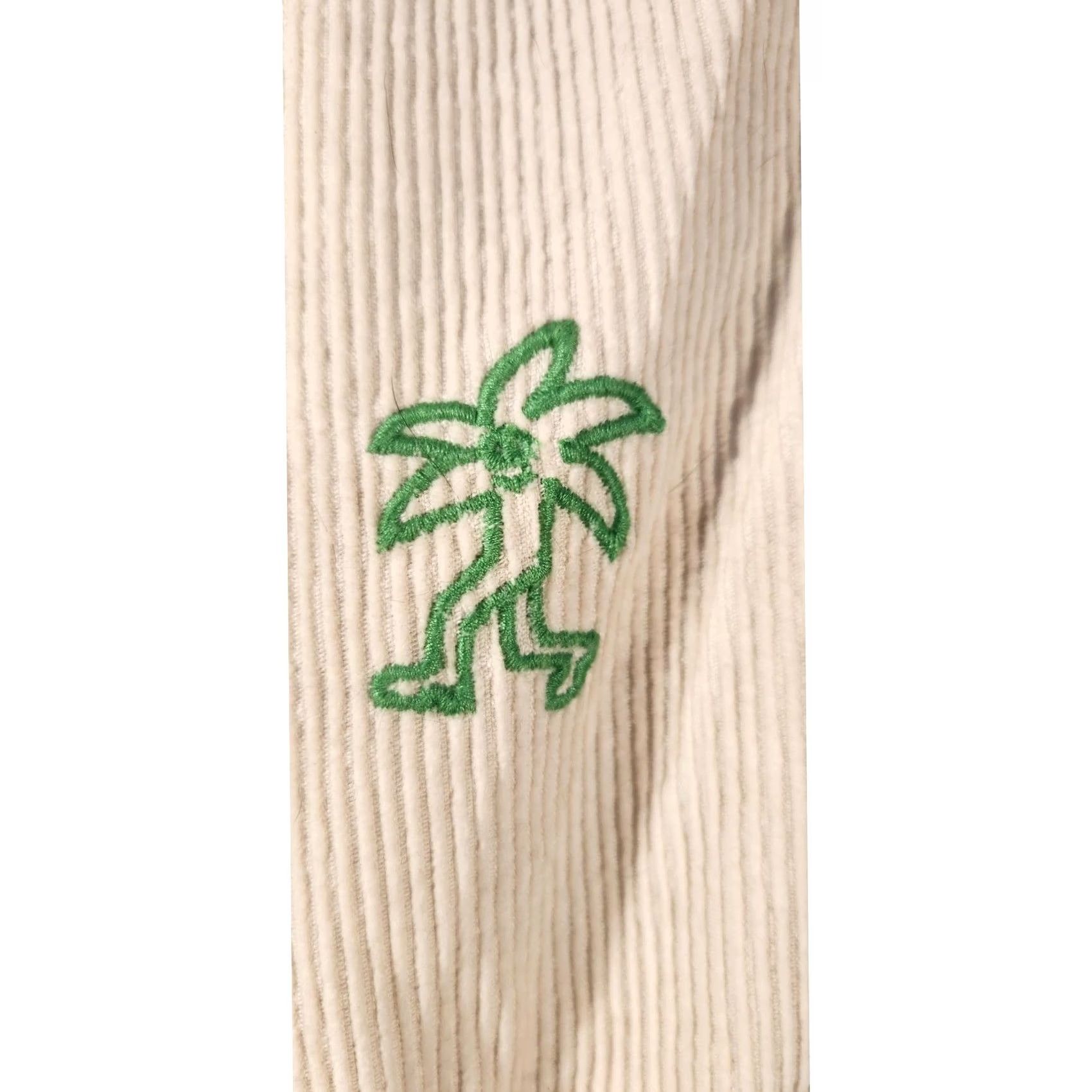Urban Outfitters Urban Outfitters Sweatpants Beige Corduroy Embroidered Floral Drawstring Retro Pants Men L Casual Cotton Polyester Inseam 26in Waist 20in Size US 33 - 2 Thumbnail