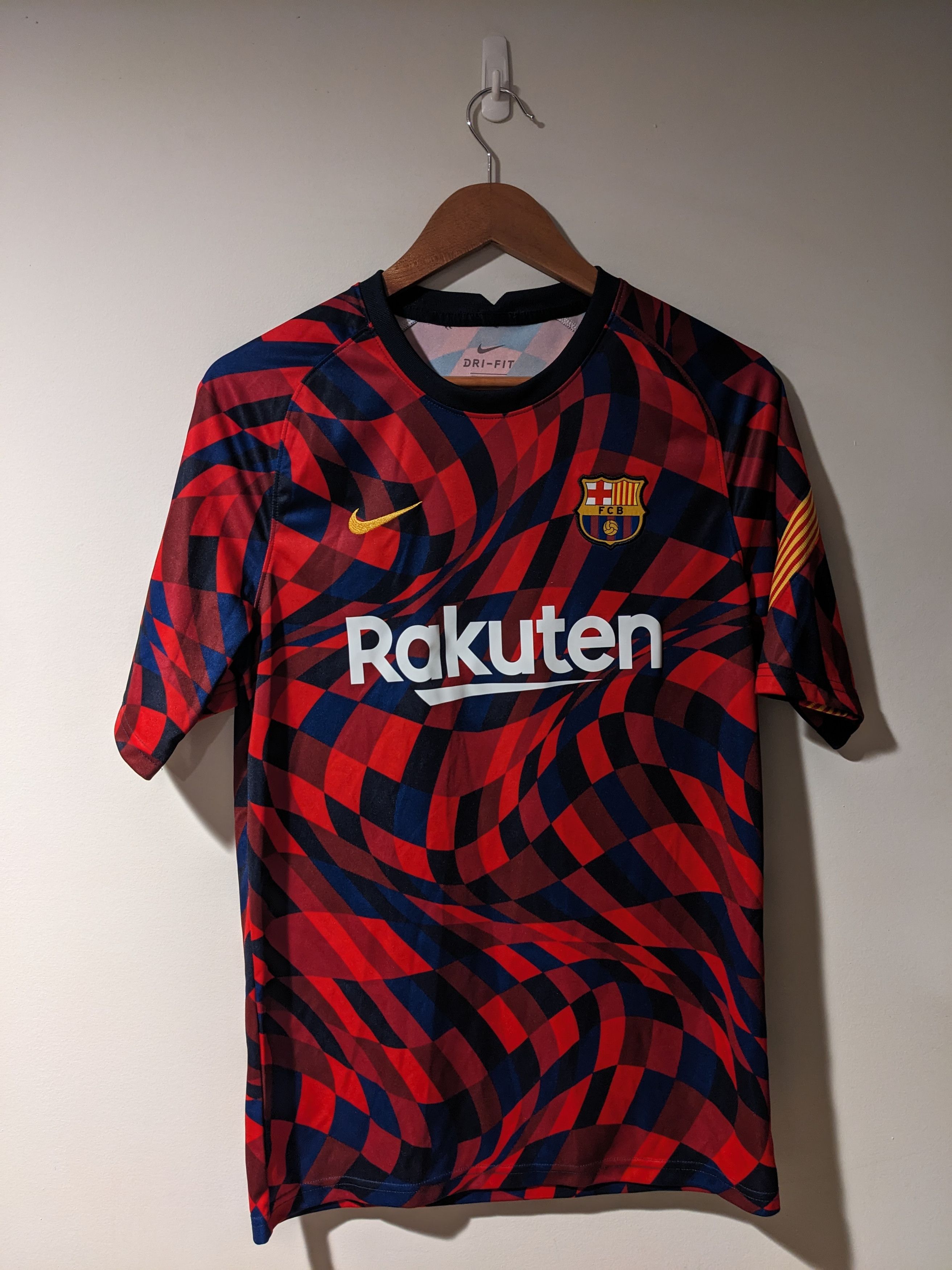 Nike Soccer Jersey Streetwear Nike Barcelona Rakuten Warm Up Dri Fit Medium Jersey Grailed
