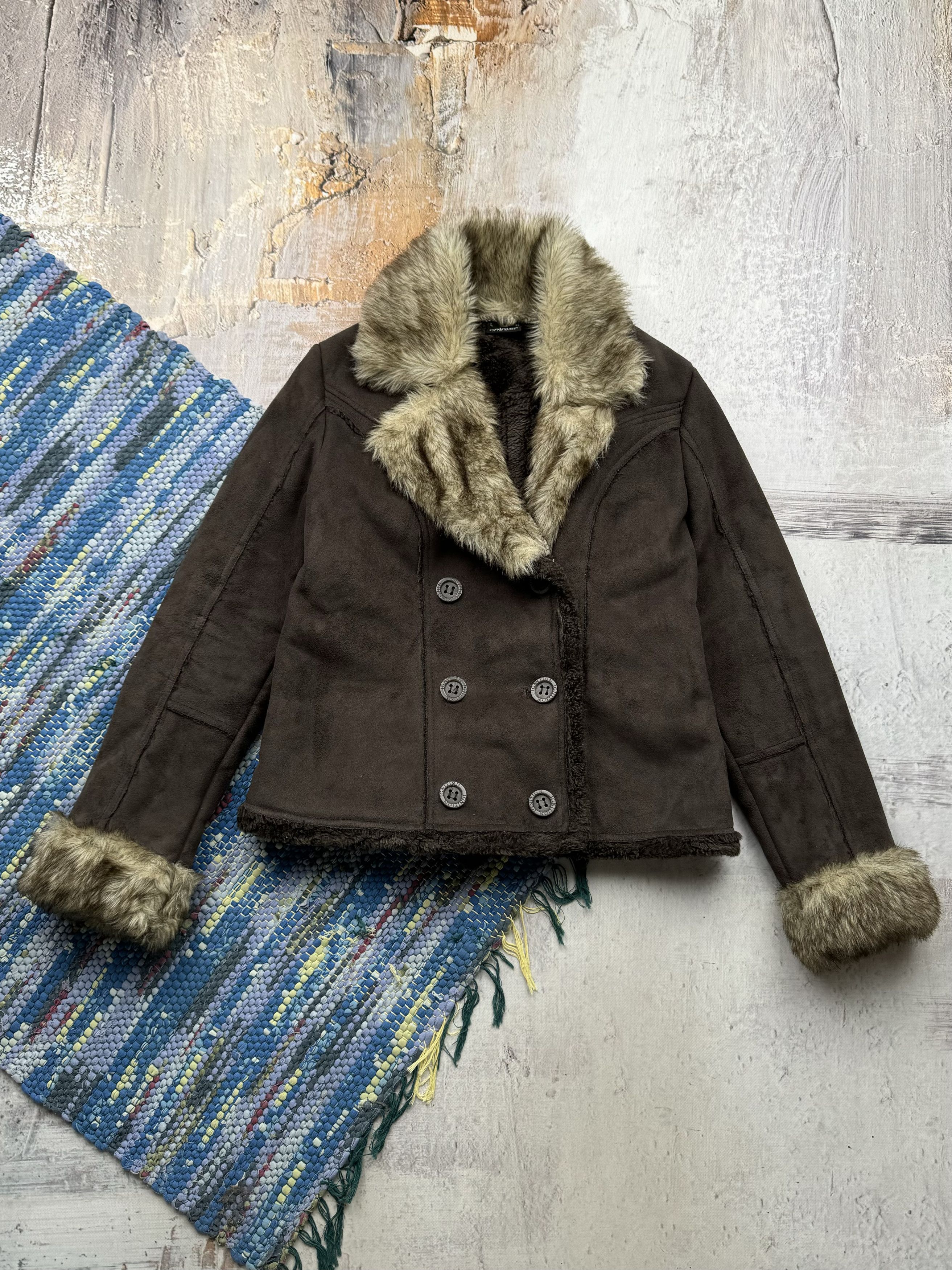Japanese Brand Vintage Faux Sheepskin Jacket A328D15(538) Size M / US 6-8 / IT 42-44 - 1 Thumbnail