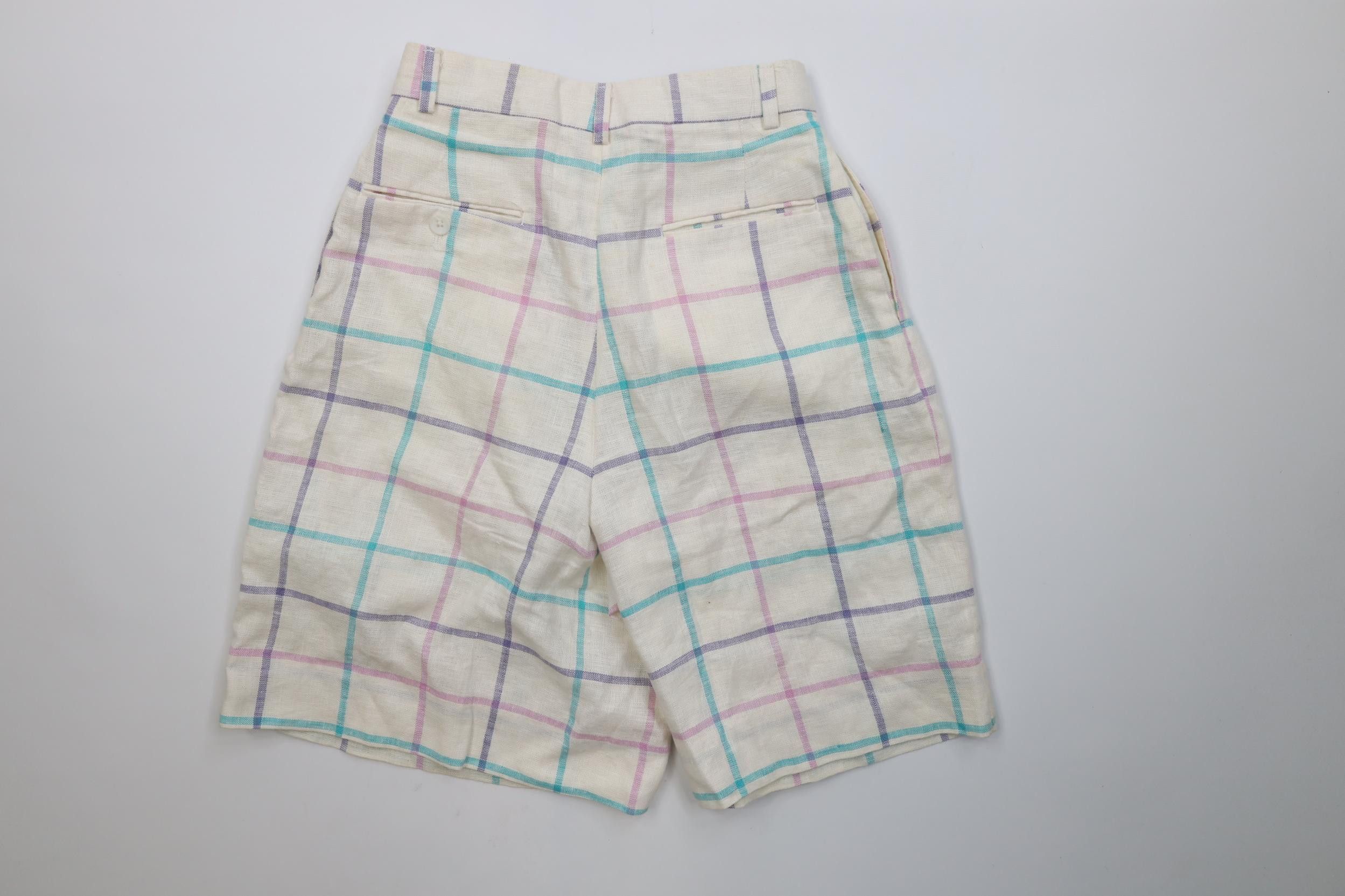 Lands' End Vintage 80s 90s Lands End Burlap Bermuda Shorts Plaid USA Size 28" / US 6 / IT 42 - 11 Thumbnail