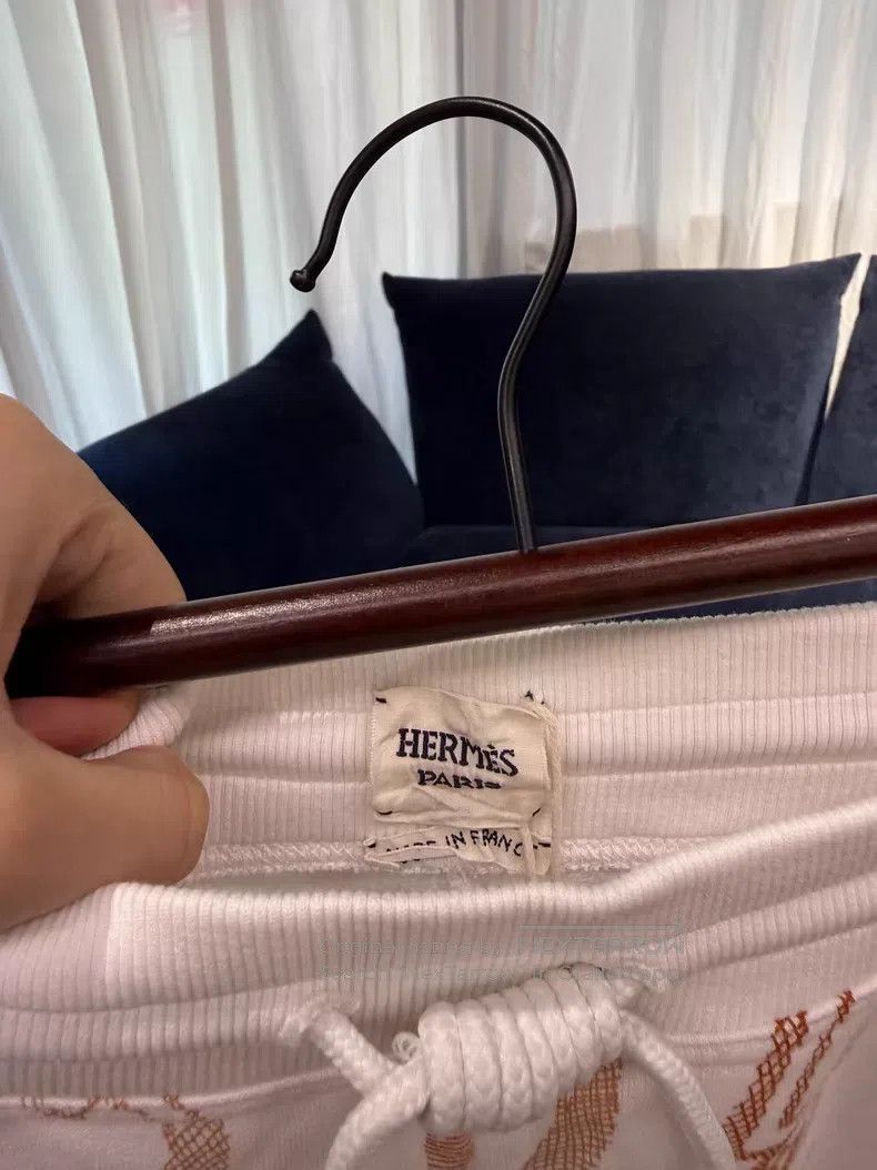 Hermes Hermes Chain Pattern Drawstring Shorts - Cotton Size 25" / US 0 / IT 36 - 3 Thumbnail