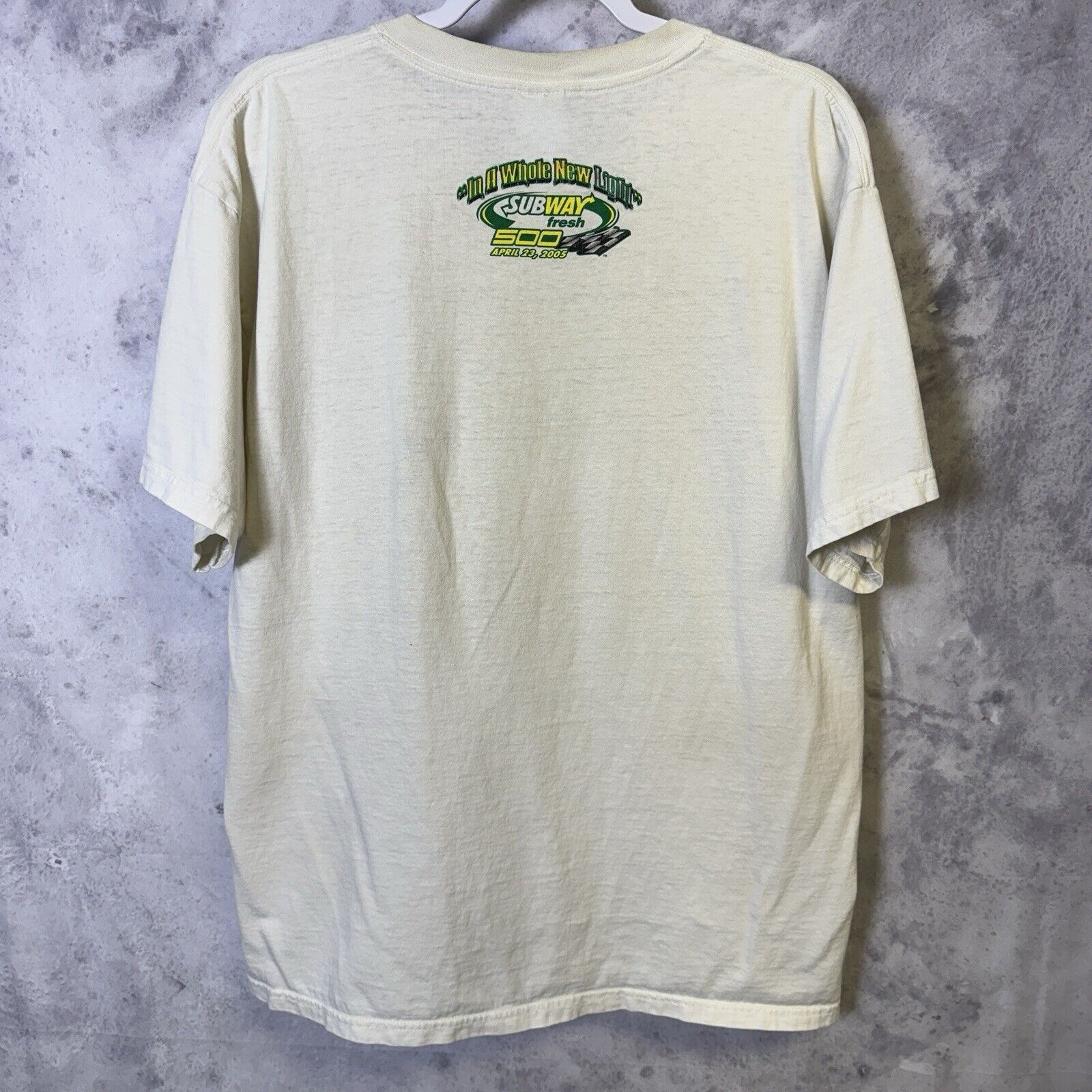 NASCAR Vintage Subway 500 Nascar Racing T Shirt Mens XL White Size US XL / EU 56 / 4 - 2 Thumbnail