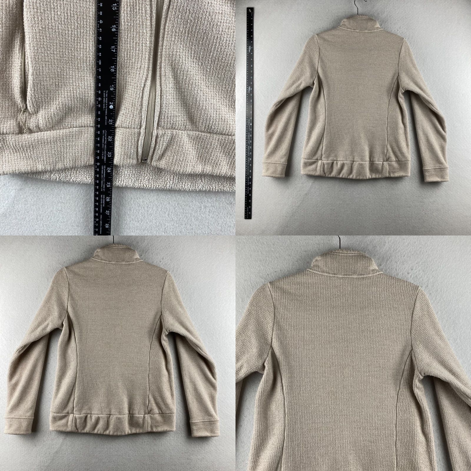 Vintage REI Sweater Womens S Beige Full Zip Sherpa Lined Pockets High Neck Size S / US 4 / IT 40 - 9 Thumbnail