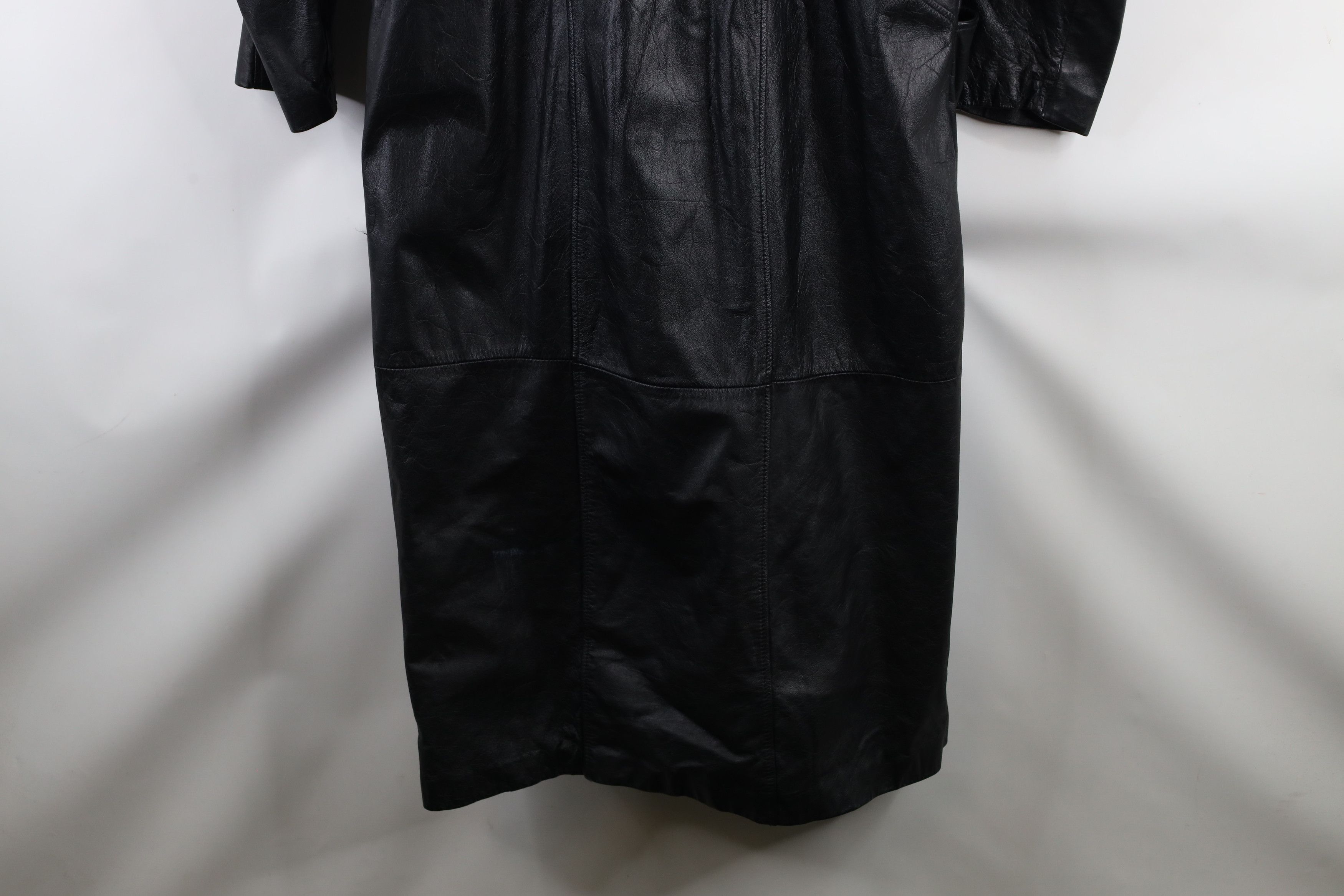 Vintage Vintage 90s Streetwear Full Length Trench Coat Jacket Black Size M / US 6-8 / IT 42-44 - 15 Thumbnail