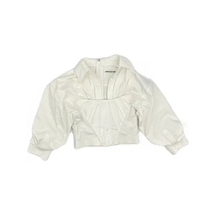 Alexander Wang Alexander Wang Stylish Cropped Long Sleeve Shirt 0079 Size S / US 4 / IT 40 - 1 Thumbnail