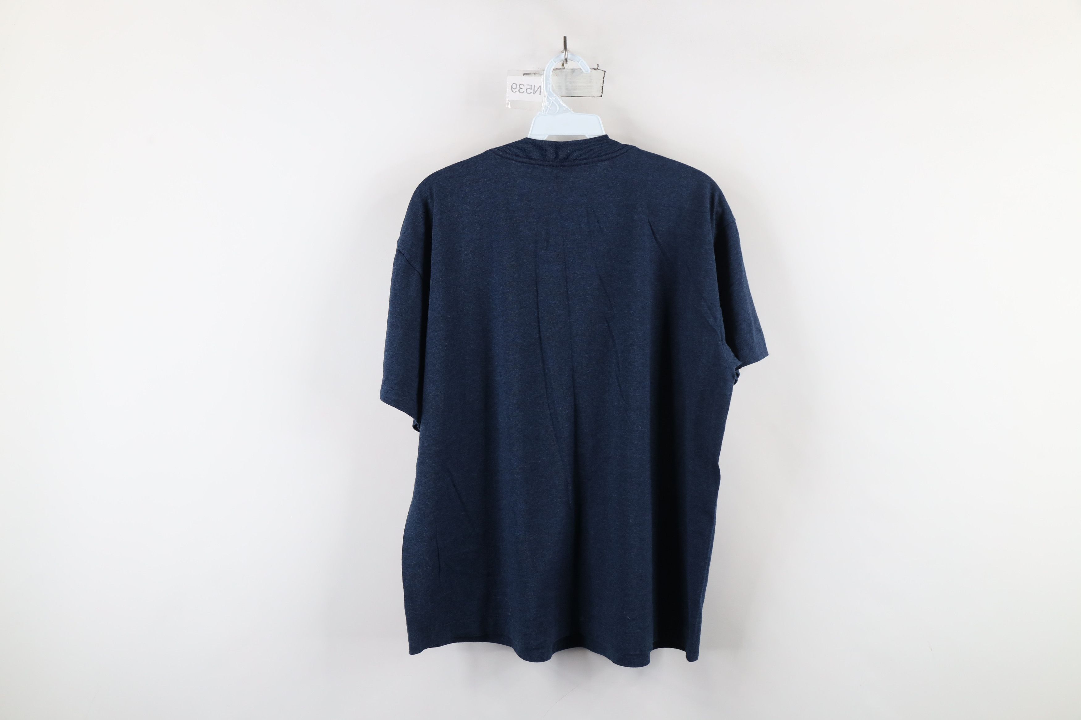 Vintage Vintage 90s Streetwear Blank Short Sleeve T-Shirt Blue USA Size US L / EU 52-54 / 3 - 7 Thumbnail