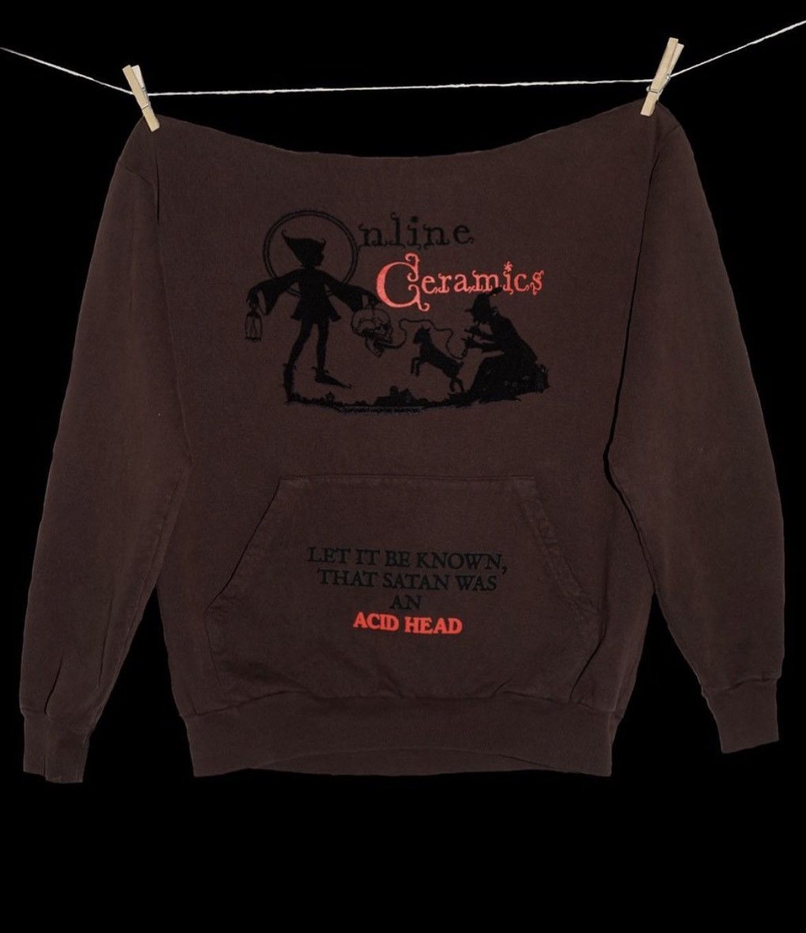 Online Ceramics Rare Online Ceramics “Satan Was An Acid Head” 14 Oz Hoodie Size US M / EU 48-50 / 2 - 1 Thumbnail