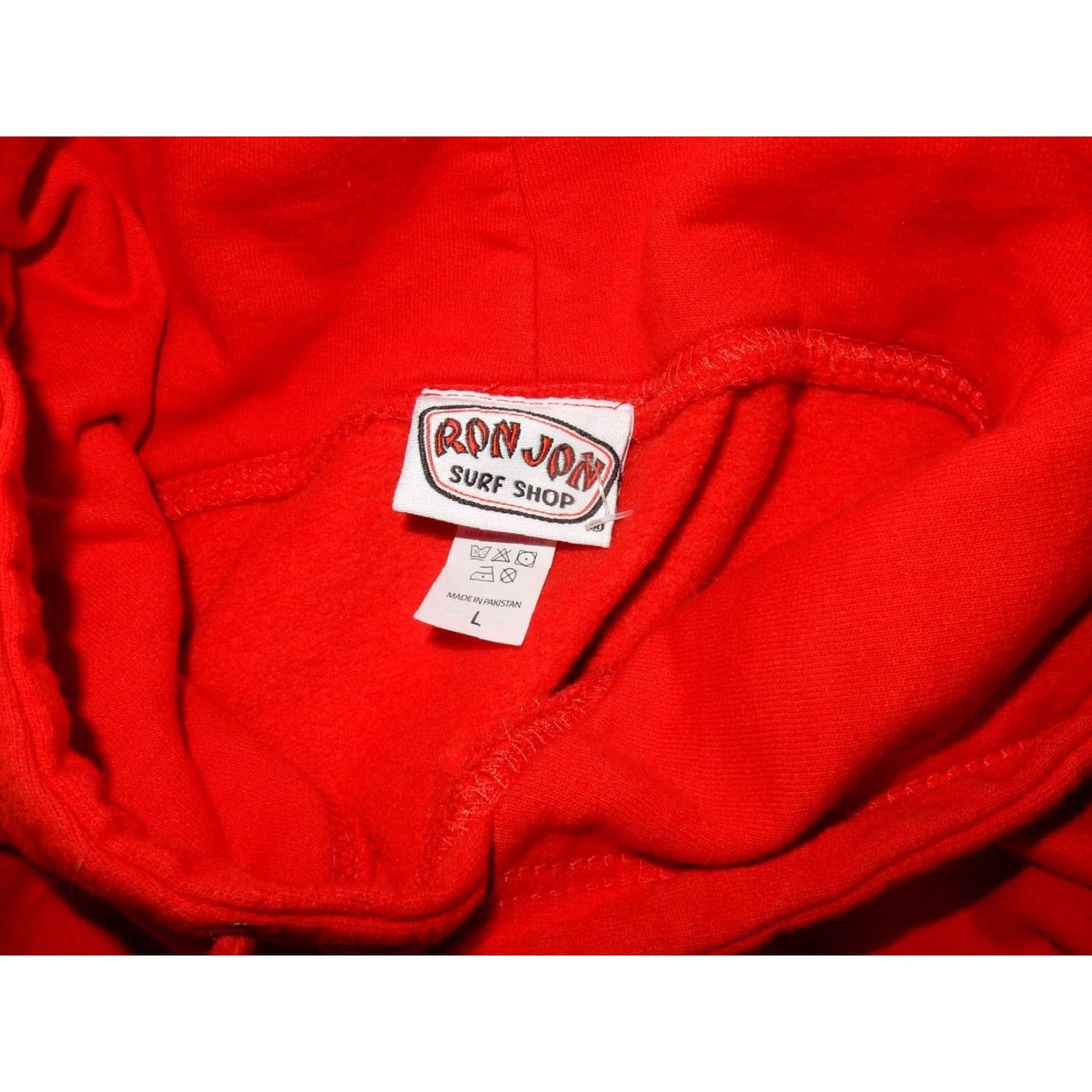 Ron Jon Surf Shop VINTAGE Ron Jon Surf Shop Men's Hooded Pullover Sweater Size L Red Size US L / EU 52-54 / 3 - 3 Thumbnail