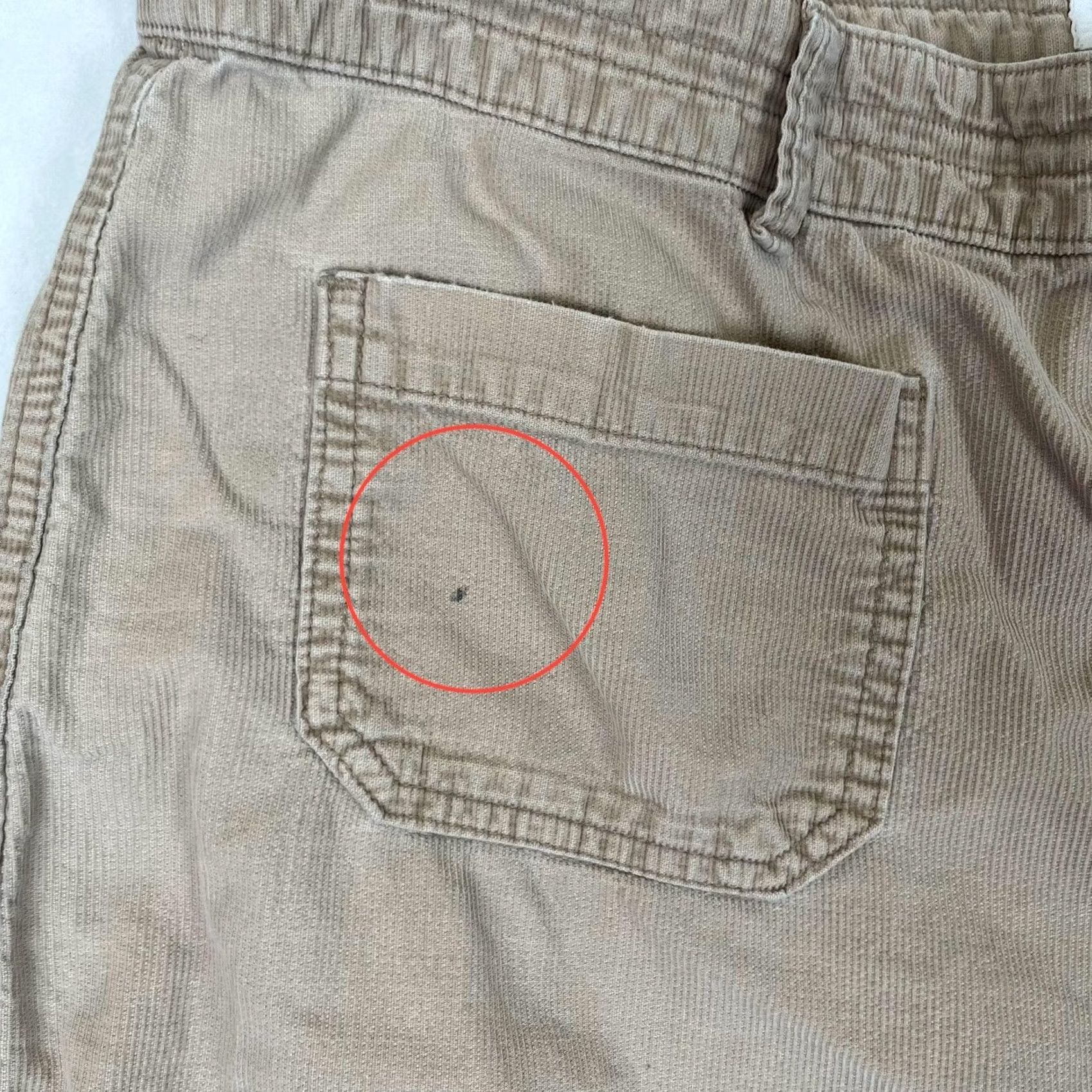Gap Gap Womens 12 Beige High Rise Wide Leg Cropped Twill Pants Elastic Waist Pockets Casual Vintage No Size 34" / US 12 / IT 48 - 2 Thumbnail