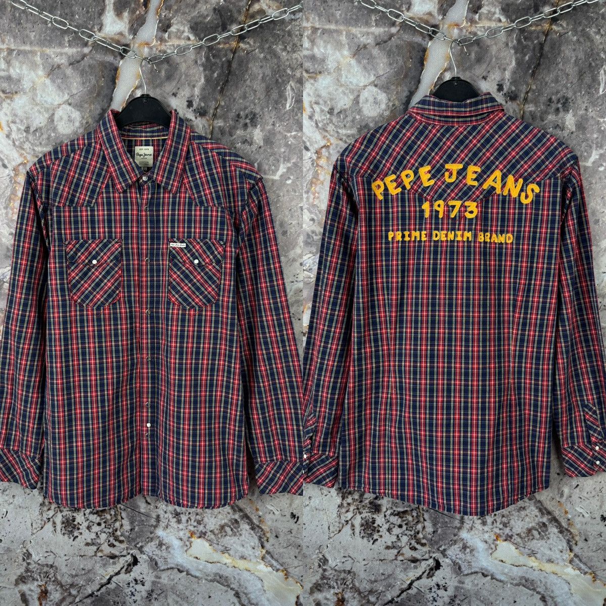 Pepe Jeans Men’s Pepe Jeans London Long Sleeve Shirt Button Up Size L Size US L / EU 52-54 / 3 - 1 Thumbnail