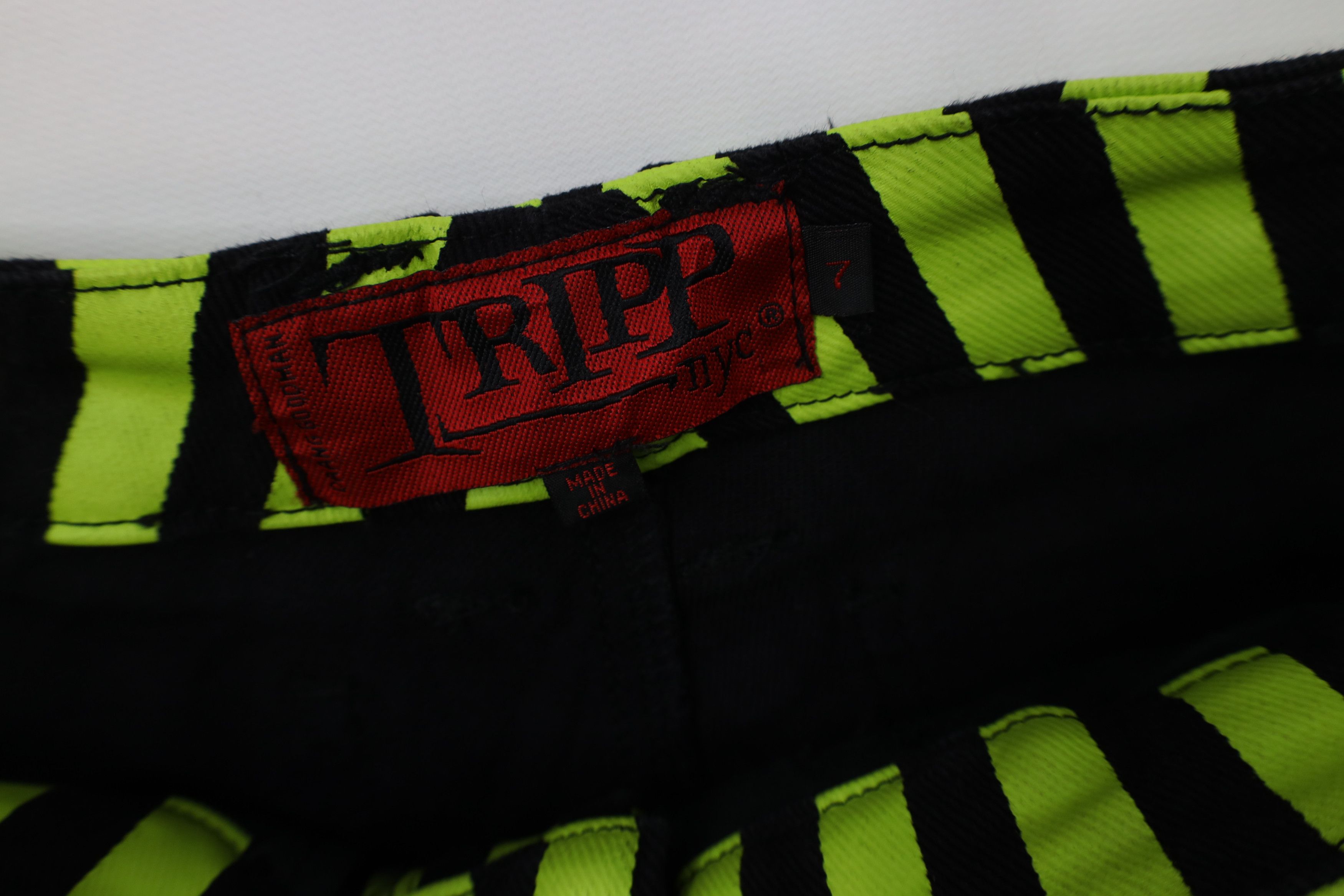 Vintage Vintage 90s Y2K Tripp NYC Striped Skinny Leg Jeans Stretch Size 28" / US 6 / IT 42 - 9 Thumbnail