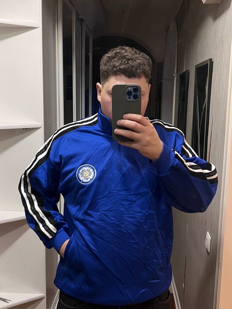 Asics Vintage 00s Asics Leeds United Football Zip 1/4 Sweatshirt Size US L / EU 52-54 / 3 - 12 Thumbnail