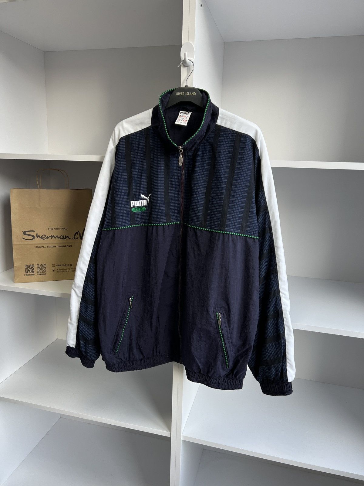 Puma × Vintage Vintage Puma Y2k Streetwear Denim Navy Suit Size US XXL / EU 58 / 5 - 4 Thumbnail