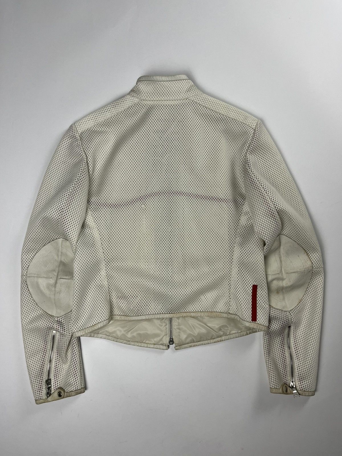 Prada Prada Mesh Leather Elbows Jacket SS 2000 Size S / US 4 / IT 40 - 6 Thumbnail