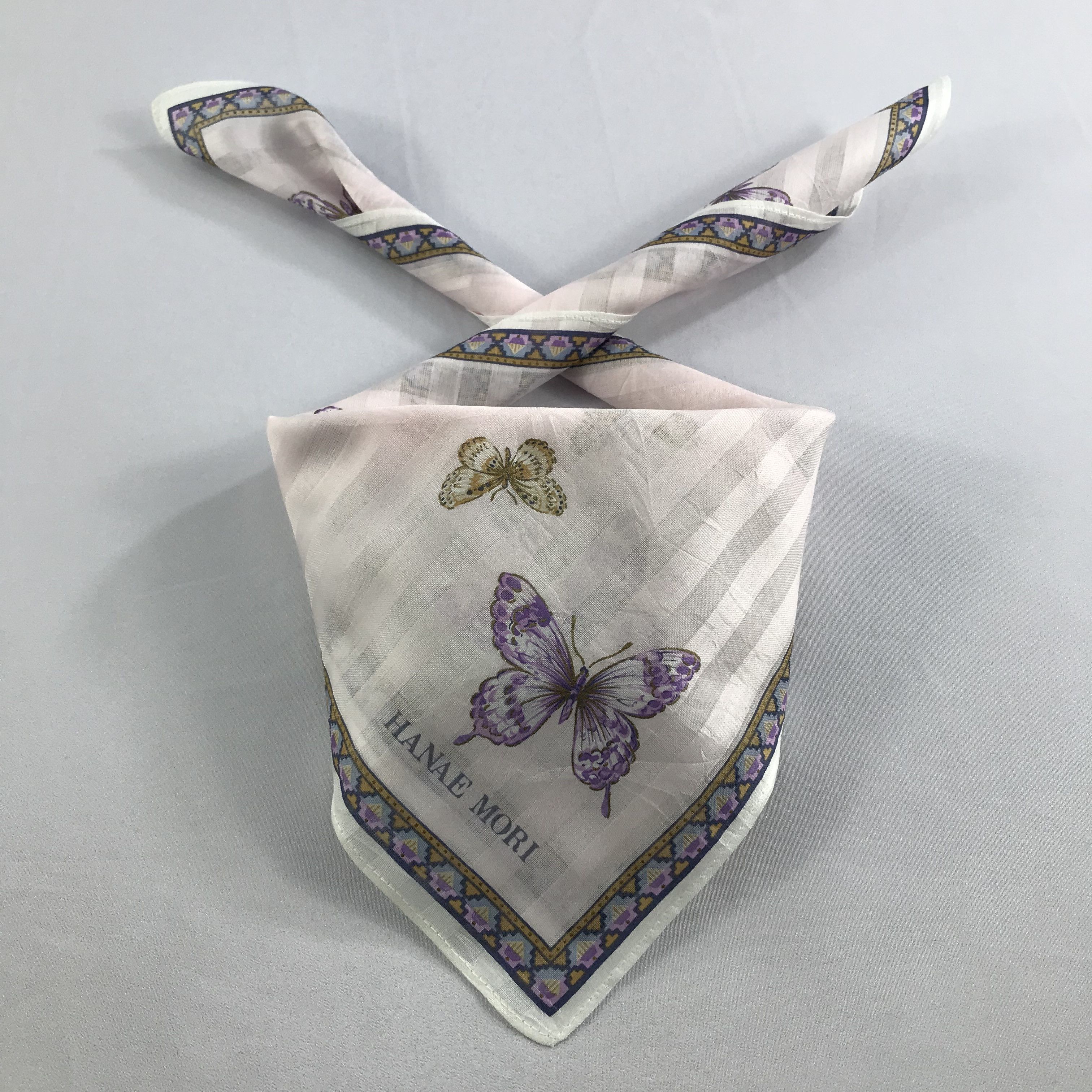 Hanae Mori × Vintage Hanae Mori Bandana / Handkerchief / Neckerchief - S2586 Size ONE SIZE - 3 Thumbnail