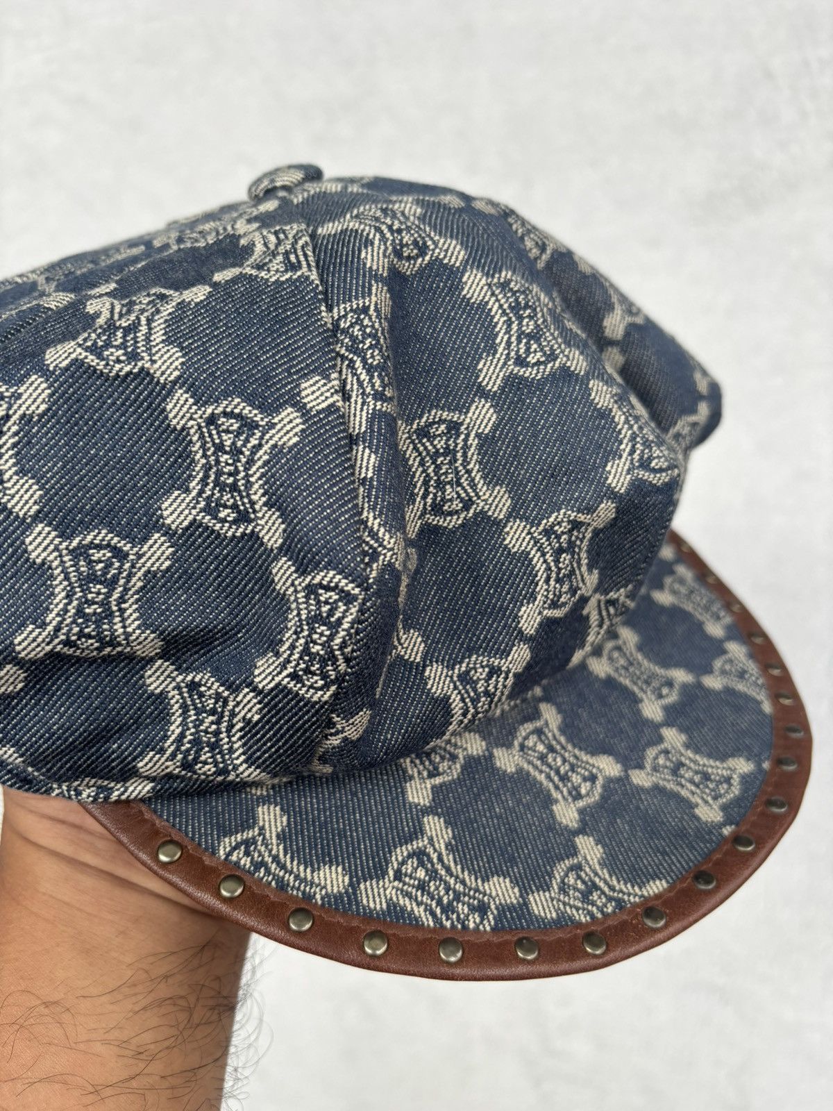 Celine Archive Celine Monogram Macadam Newsboy Cap Size ONE SIZE - 8 Thumbnail