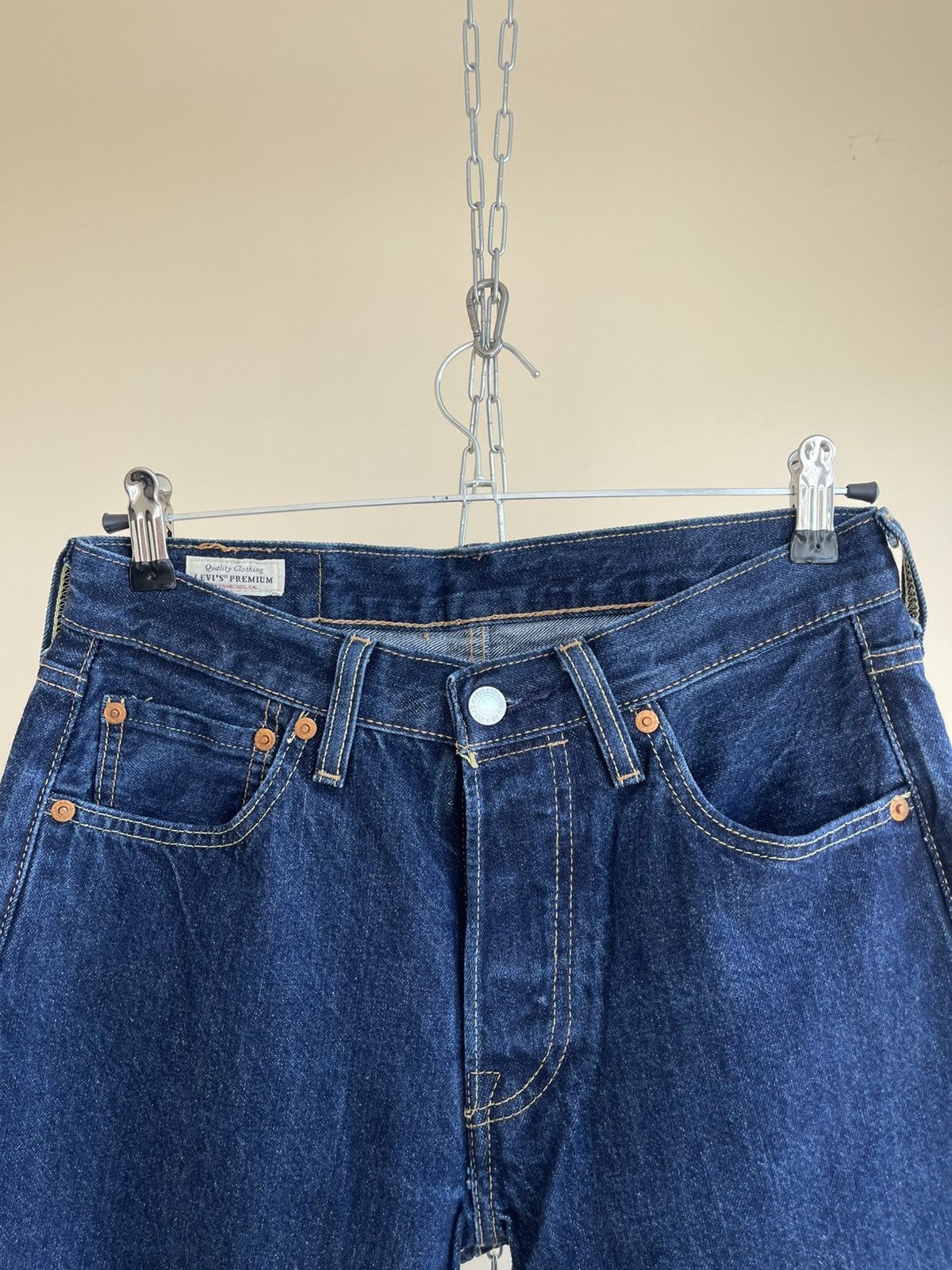 Levi's Premium 501 Straight Regular Fit 5 Pocket Denim Jeans 28x30 Size US 28 / EU 44 - 3 Thumbnail