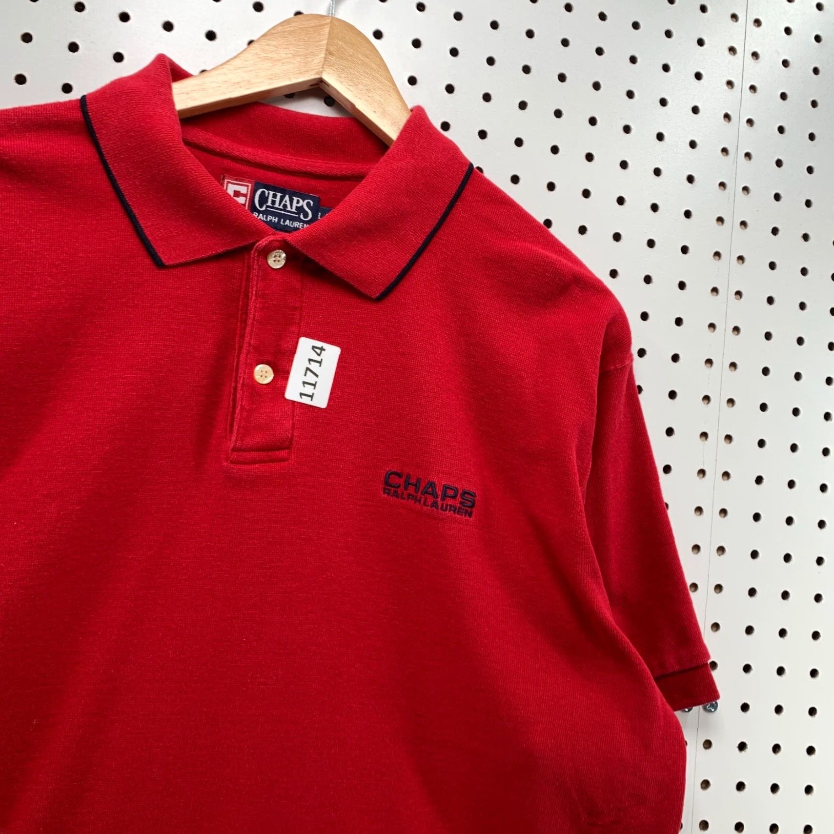 Ralph Lauren VINTAGE Chaps Ralph Lauren Polo Shirt Mens Large Red Embroidered Polo Shirt 90s Polo Mens Red, Embroidered Size US L / EU 52-54 / 3 - 5 Thumbnail