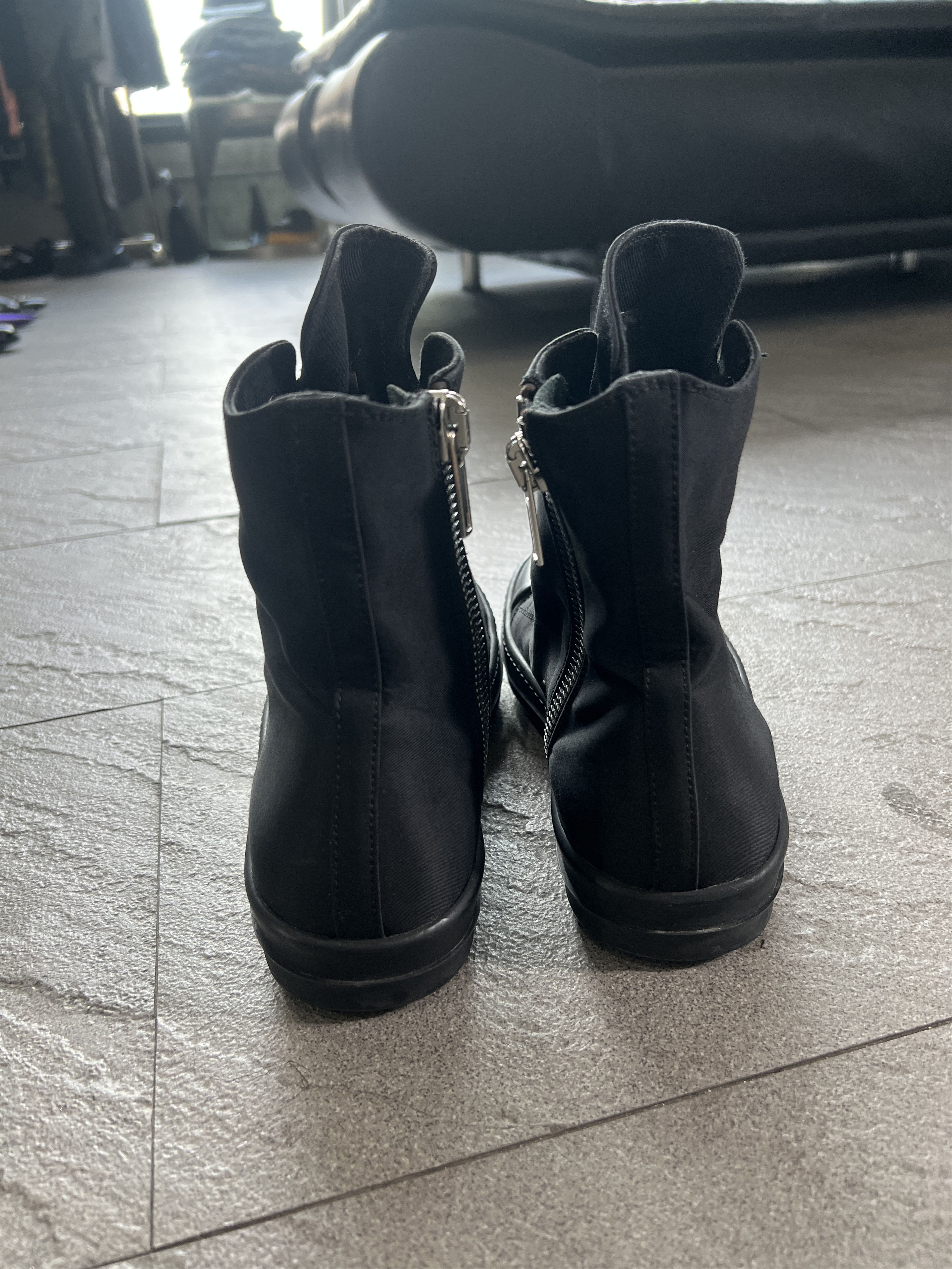 Rick Owens Drkshdw Rick Owens DRKSHDW Ramones High Top Sneaker Black 40 Size US 7 / EU 40 - 5 Thumbnail