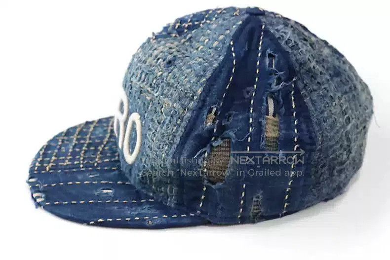 Kapital kapital Boro tattered embroidered baseball cap. Size ONE SIZE - 2 Thumbnail