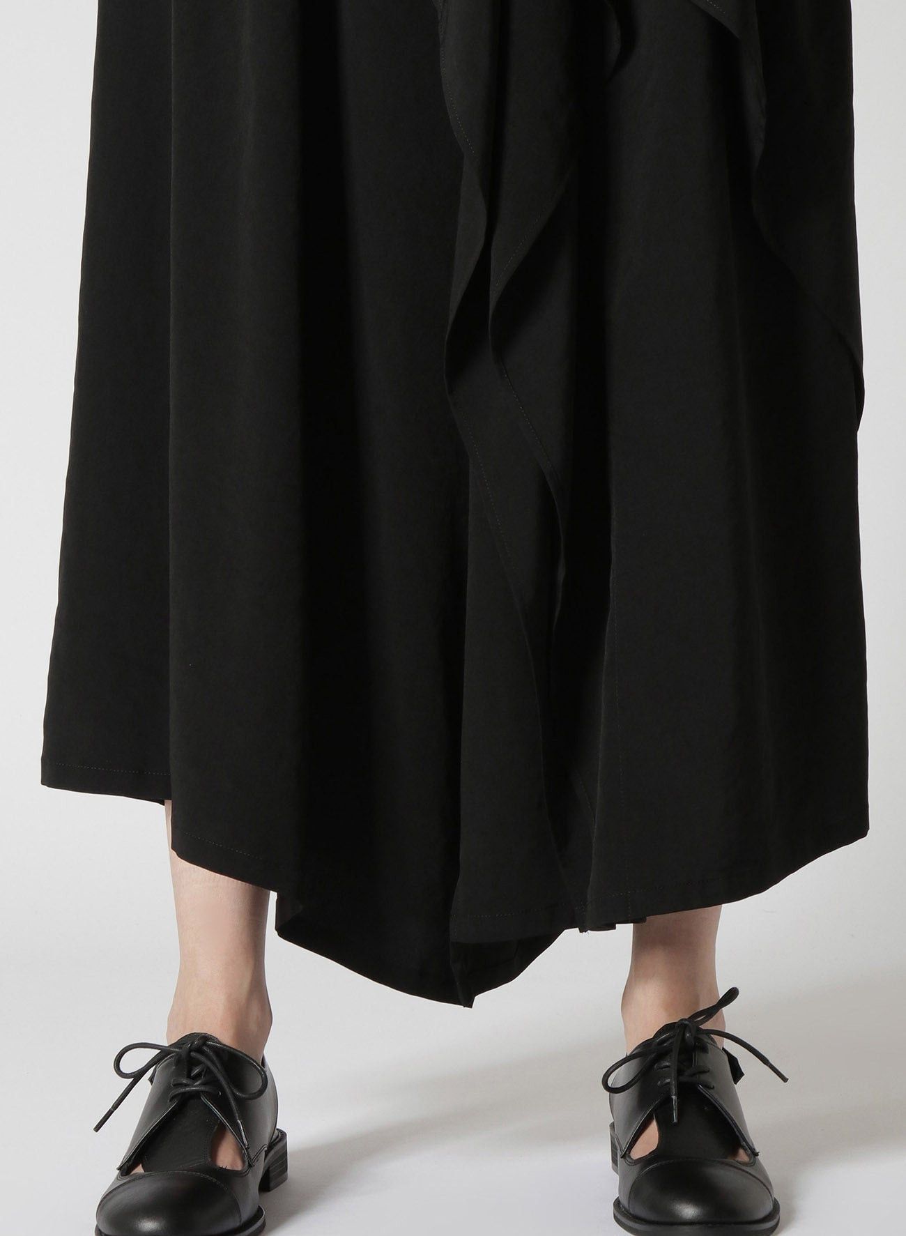 Yohji Yamamoto Y's Yohji Yamamoto - CREPE de CHINE RUFFLE PANTS Size 24" / US 00 / IT 34 - 5 Thumbnail