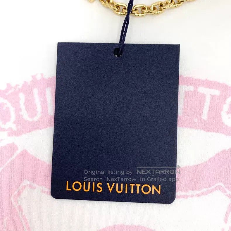 Louis Vuitton Louis Vuitton 22 white chain logo printed cotton crewneck Size US S / EU 44-46 / 1 - 8 Thumbnail