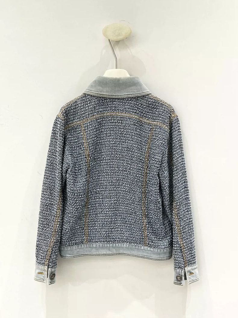 Chanel Chanel 18P denim tweed jacket Size XXS / US 00 / IT 34 - 2 Thumbnail
