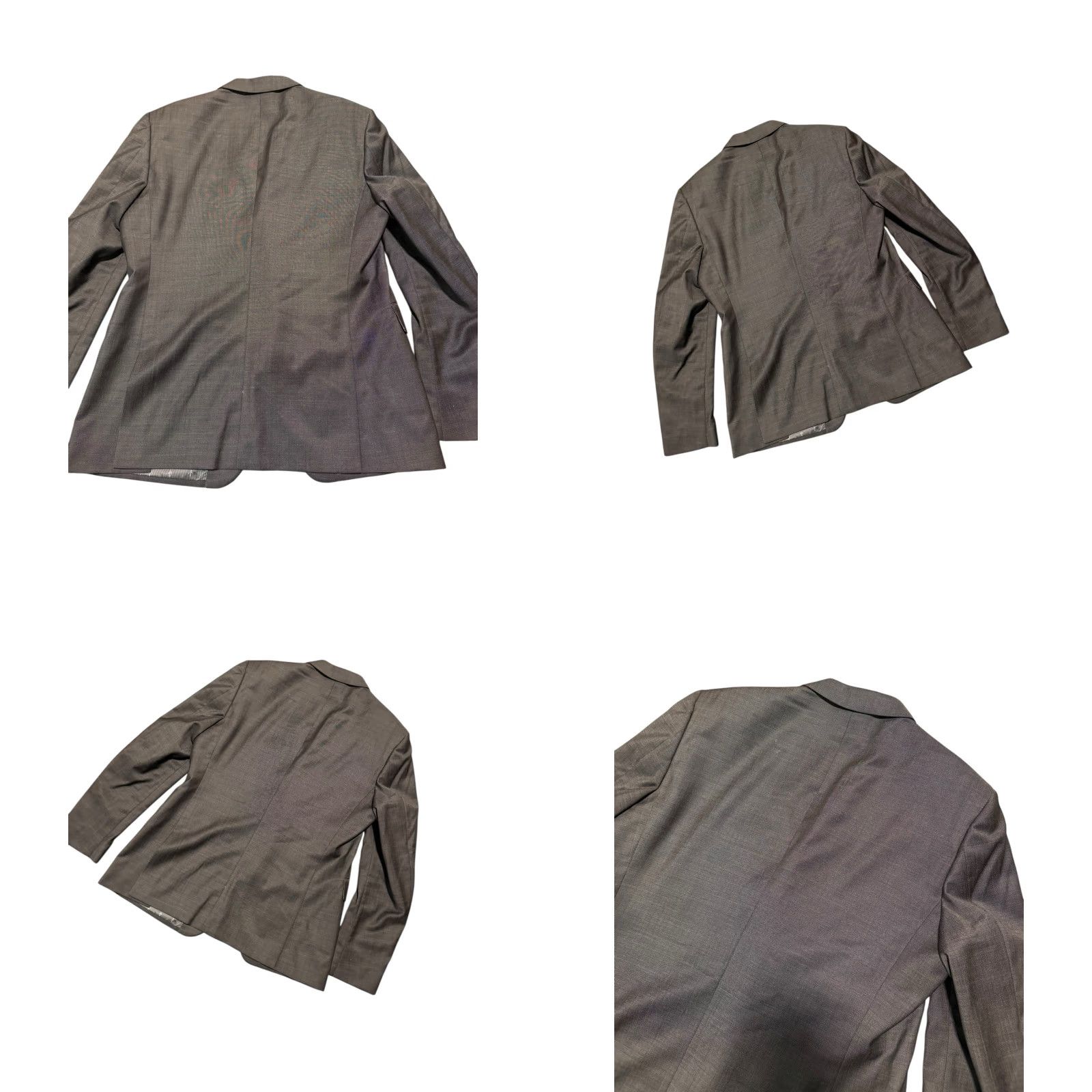 John Varvatos John Varvatos Blazer Gray 100% Virgin Wool Suit Jacket US44R Italy Mens Size 44R - 8 Thumbnail