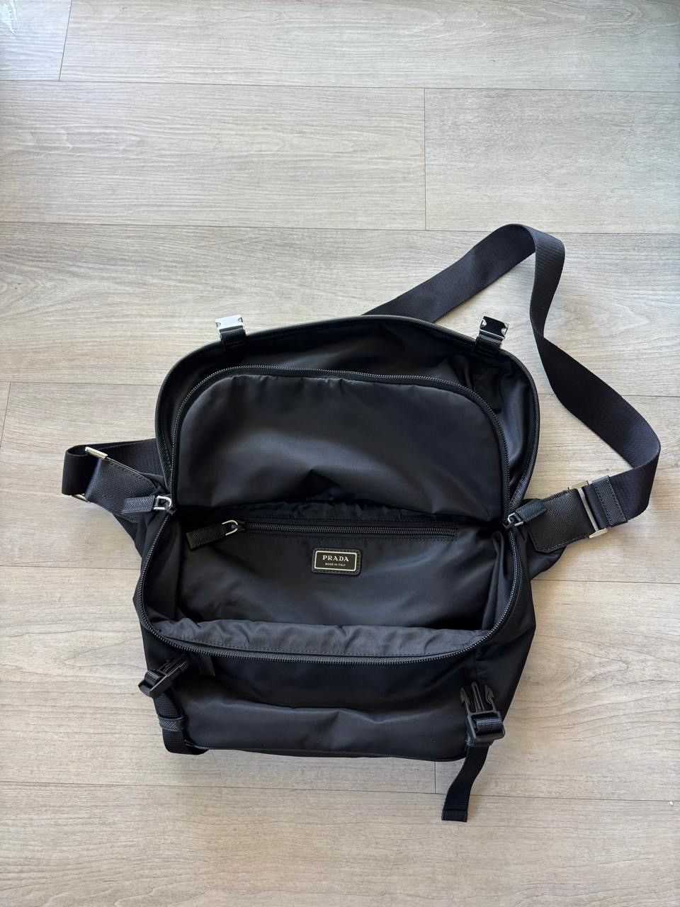 Prada Re-Nylon and Saffiano leather shoulder bag