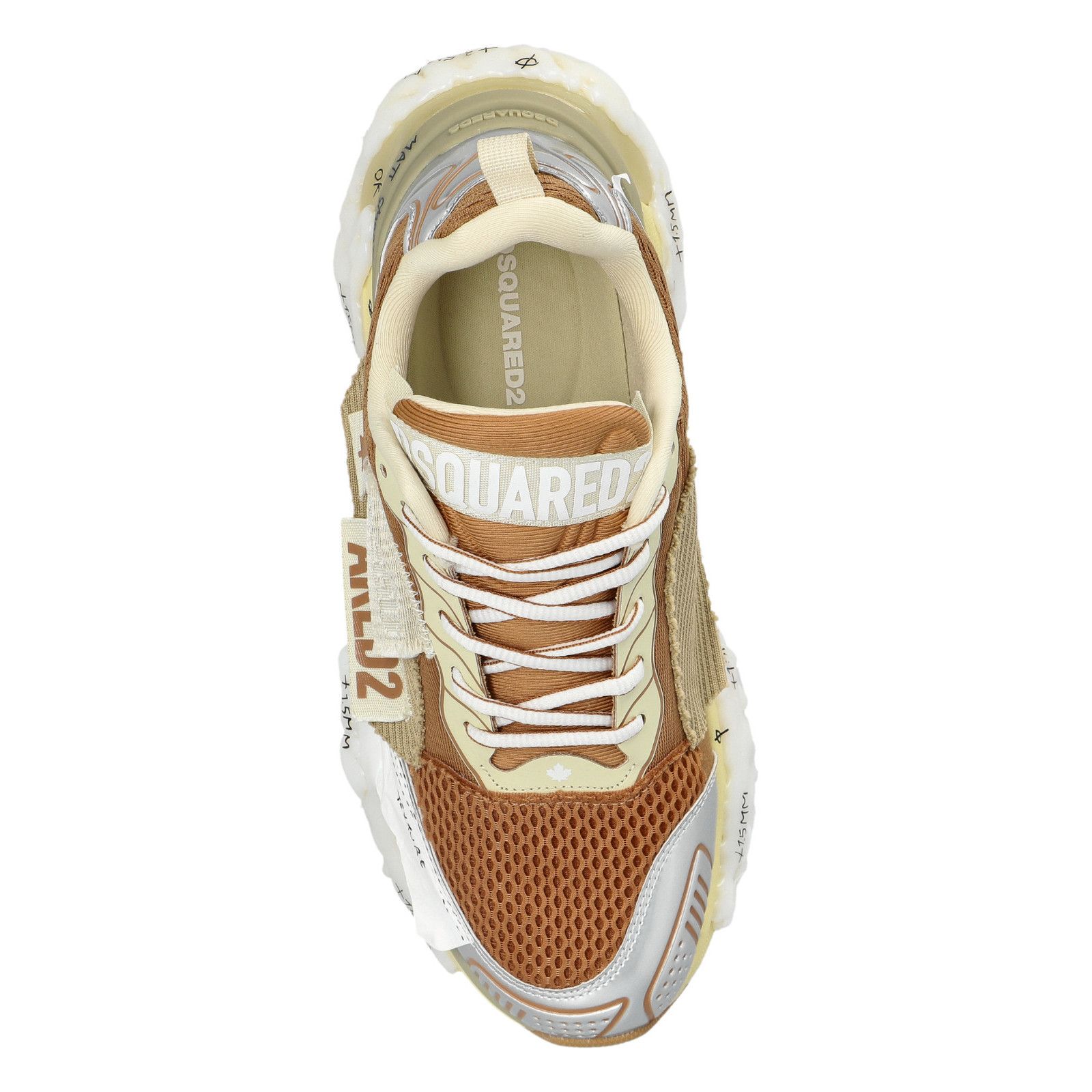 Dsquared2 DSQUARED2 Faster Brown Fabric Sneakers New And Authentic (Me Size US 12 / EU 45 - 5 Thumbnail
