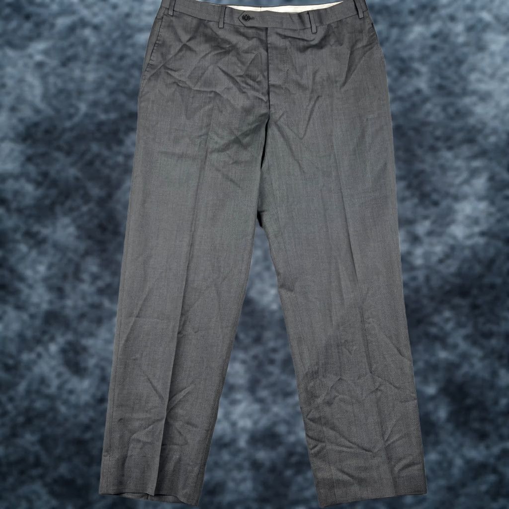 Canali Canali Dress Pants Trouser Slacks Wool Straight Fit Flat Front 36x30 Grey Mens Size US 38 / EU 54 - 1 Thumbnail