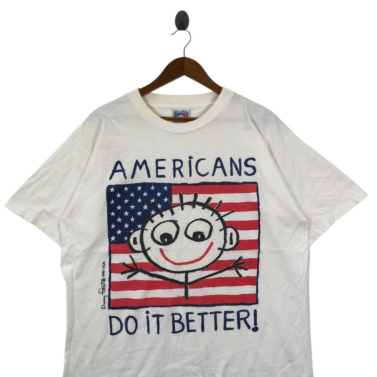 Other Vintage 90s DANNY FIRST USA Do It Better T-Shirt Size US XL / EU 56 / 4 - 3 Thumbnail