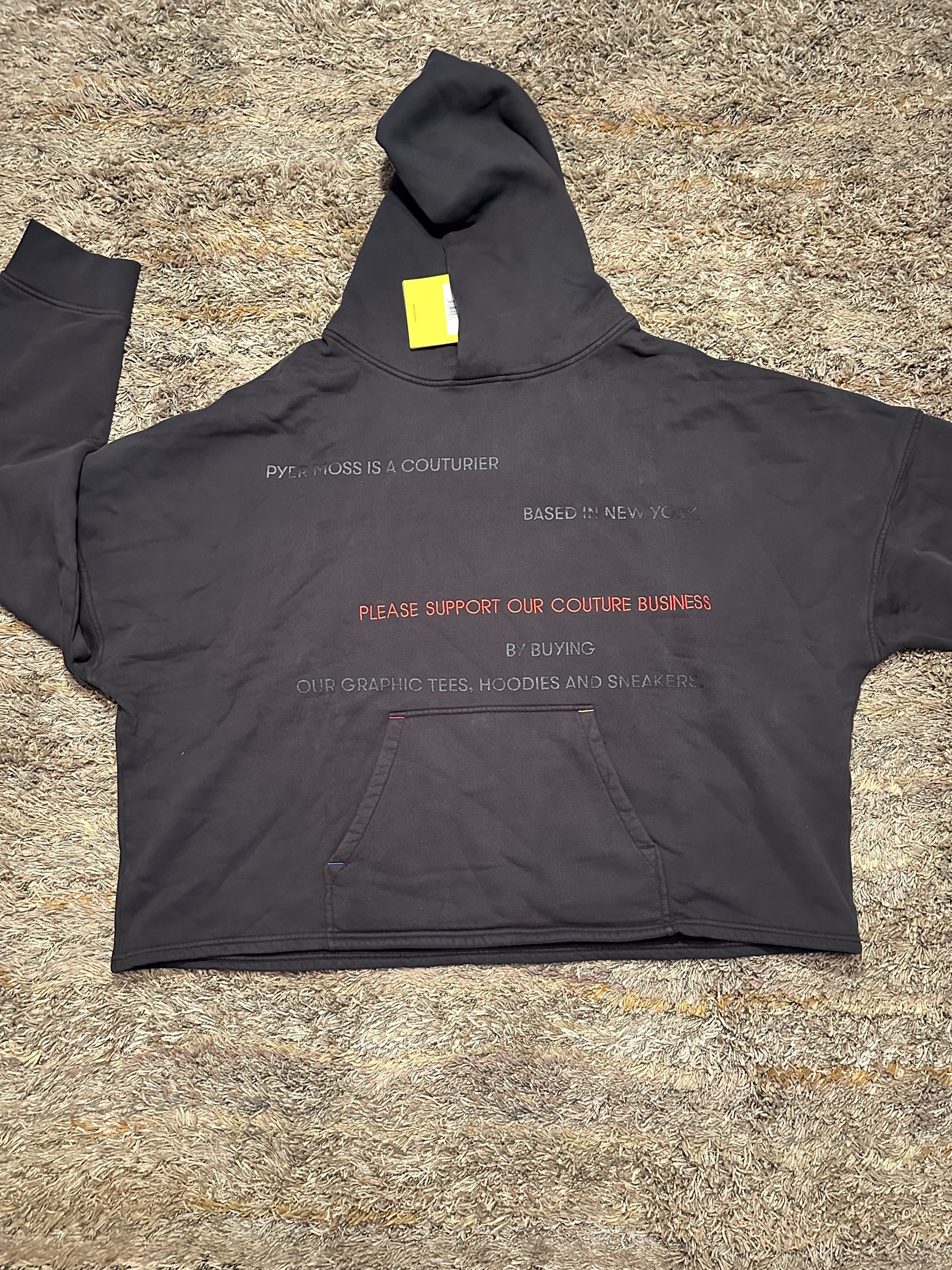 image of Pyer Moss Unreleased Hoodie Xl/xxl in Black, Men's