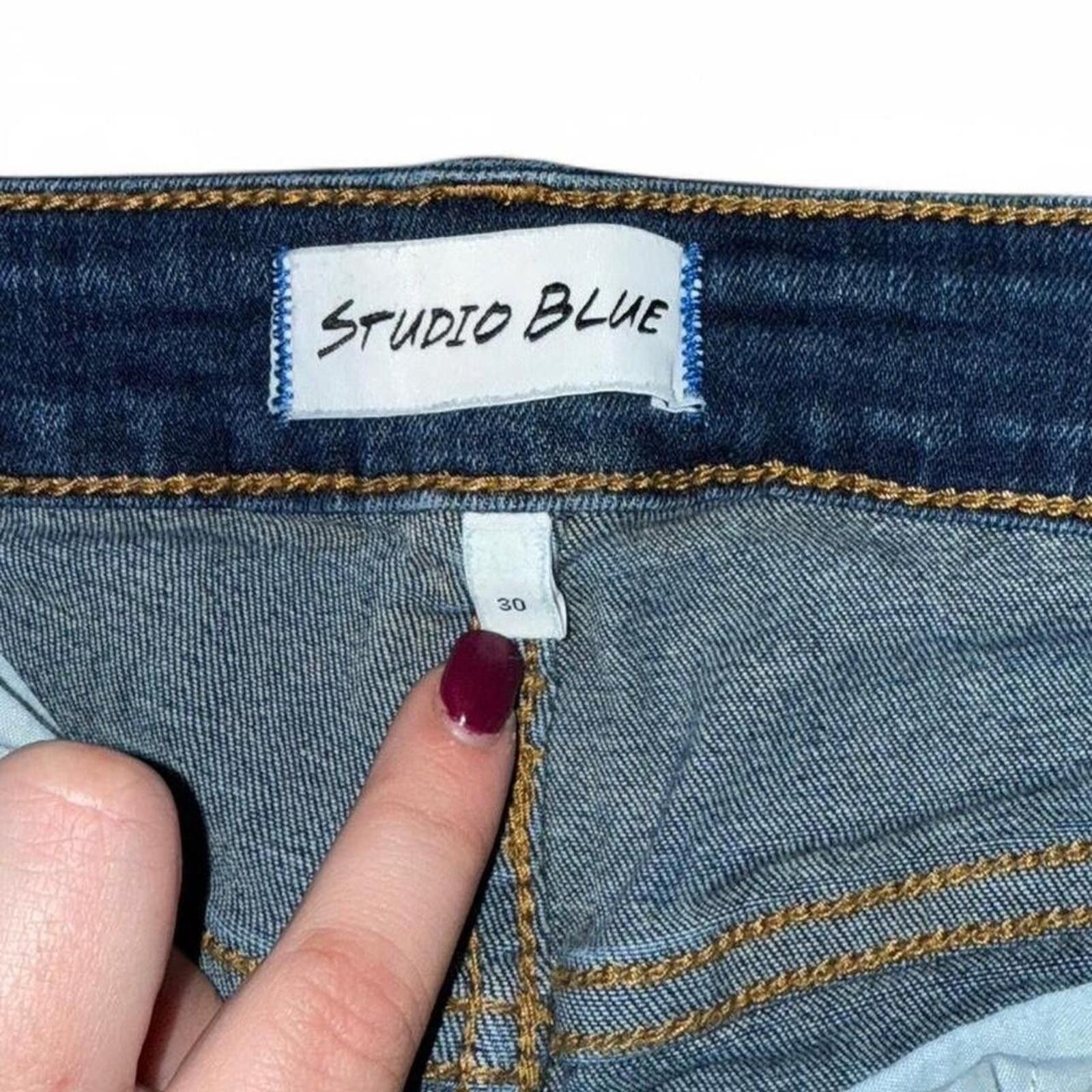 Acne Studios Studio Women's Blue and Navy Jeans Size 30" / US 8 / IT 44 - 3 Thumbnail