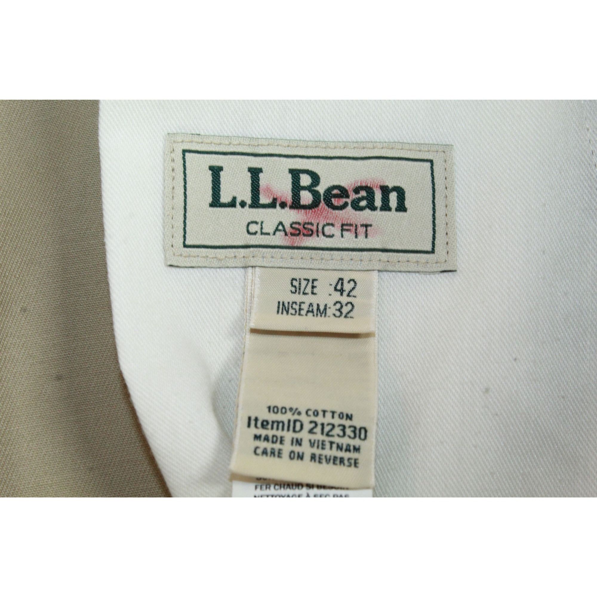 L.L. Bean LL Bean Men's Khaki Wrinkle Free Double L Chinos Size 42" / US 20 - 7 Thumbnail