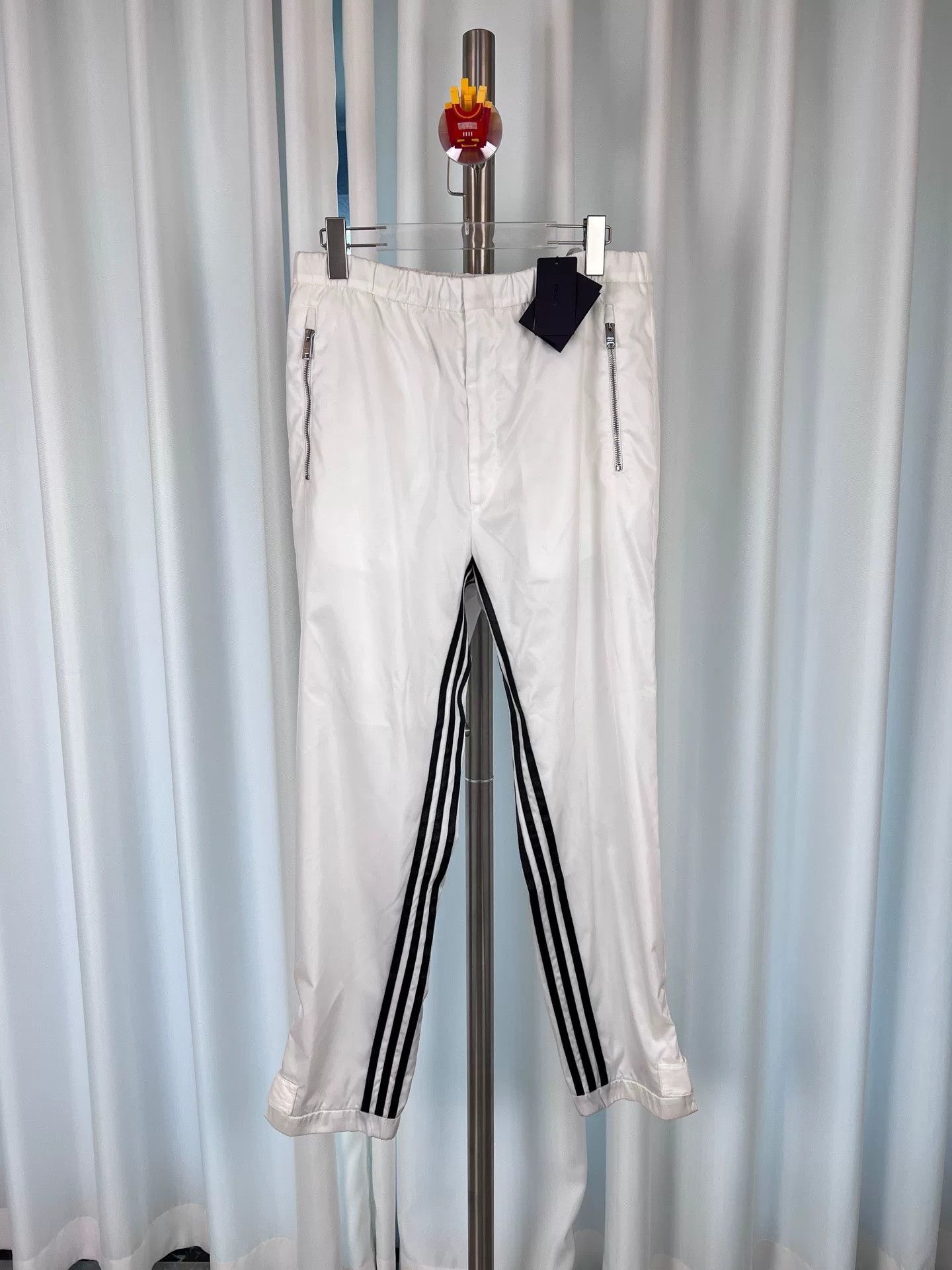 Prada x Adidas White Nylon Casual Pants