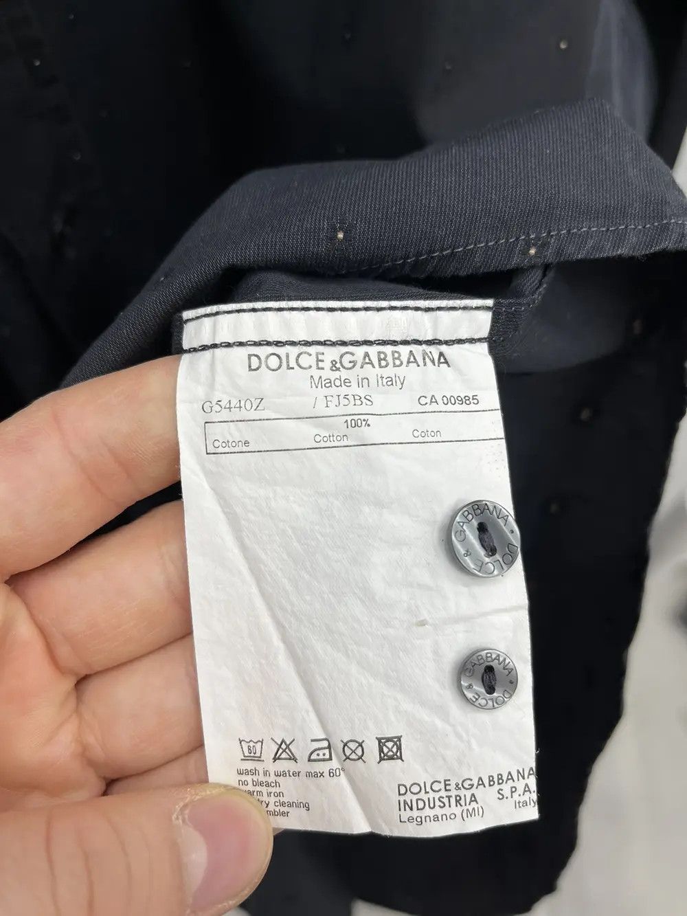 Dolce & Gabbana Dolce & Gabbana Gold Logo Cotton Button Up Shirt Size US M / EU 48-50 / 2 - 3 Thumbnail