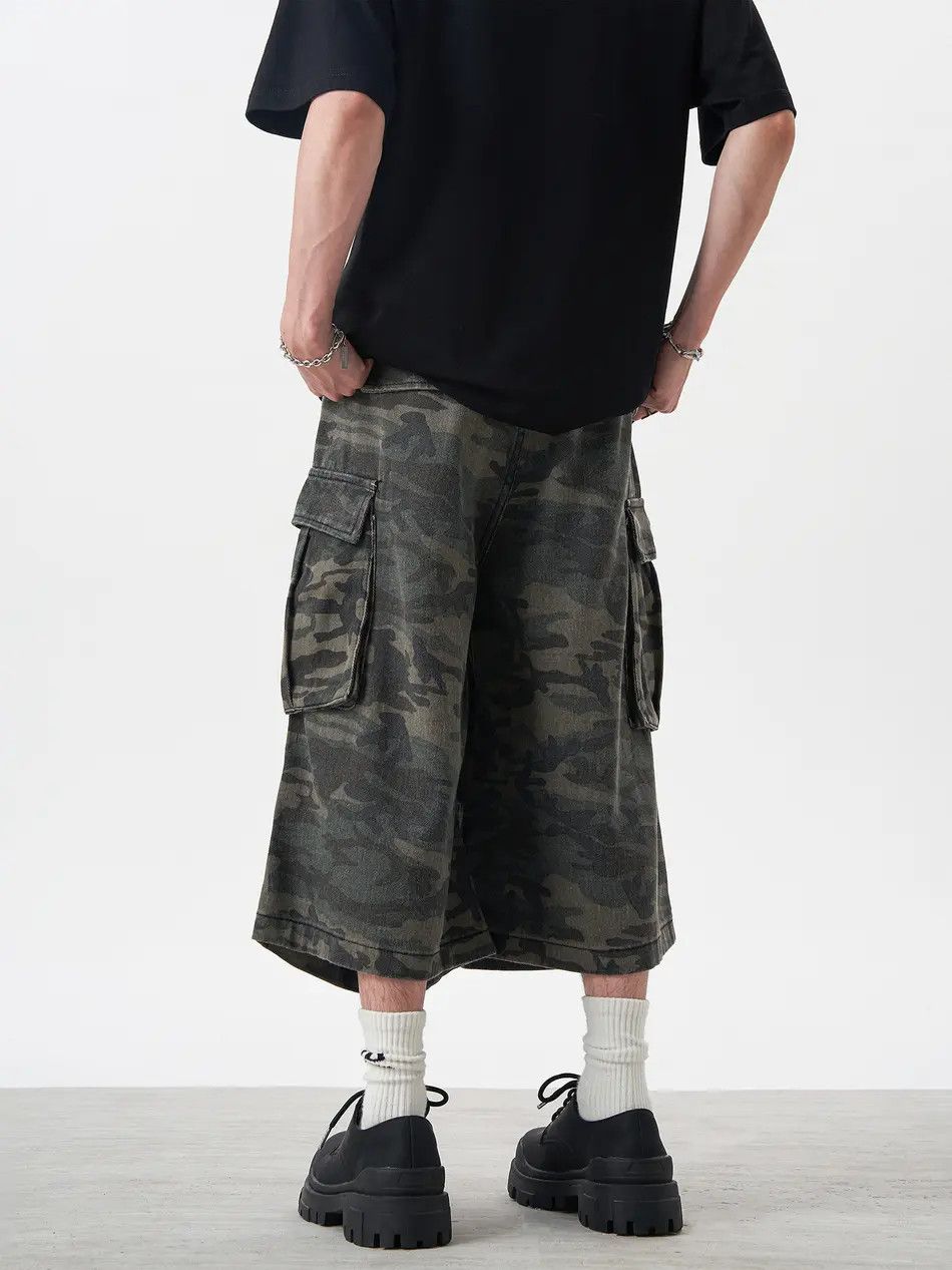 Japanese Brand × Jean Retro loose straight denim shorts Size US 32 / EU 48 - 3 Thumbnail